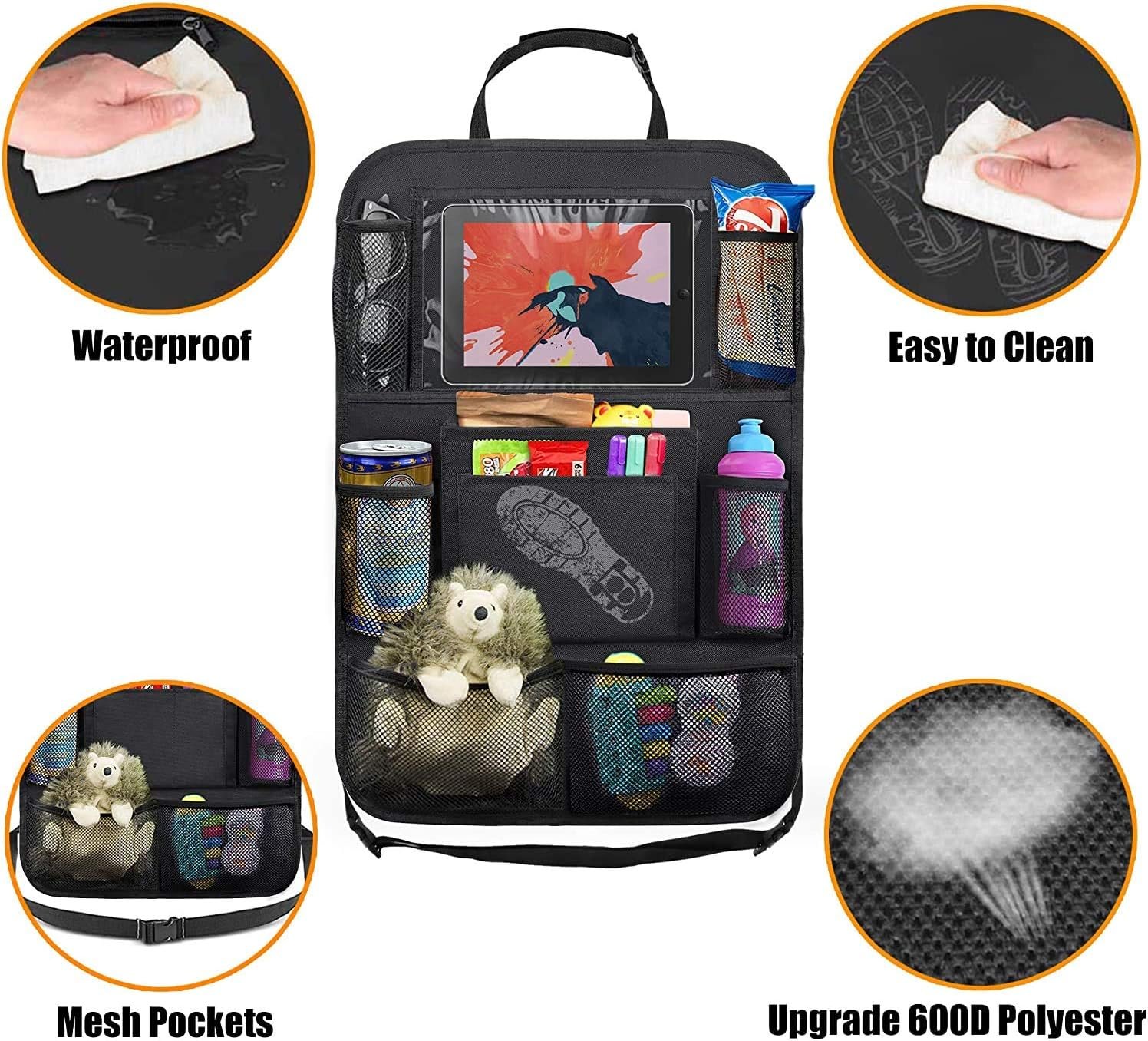 Private Label Car Backseat Organizer with 10