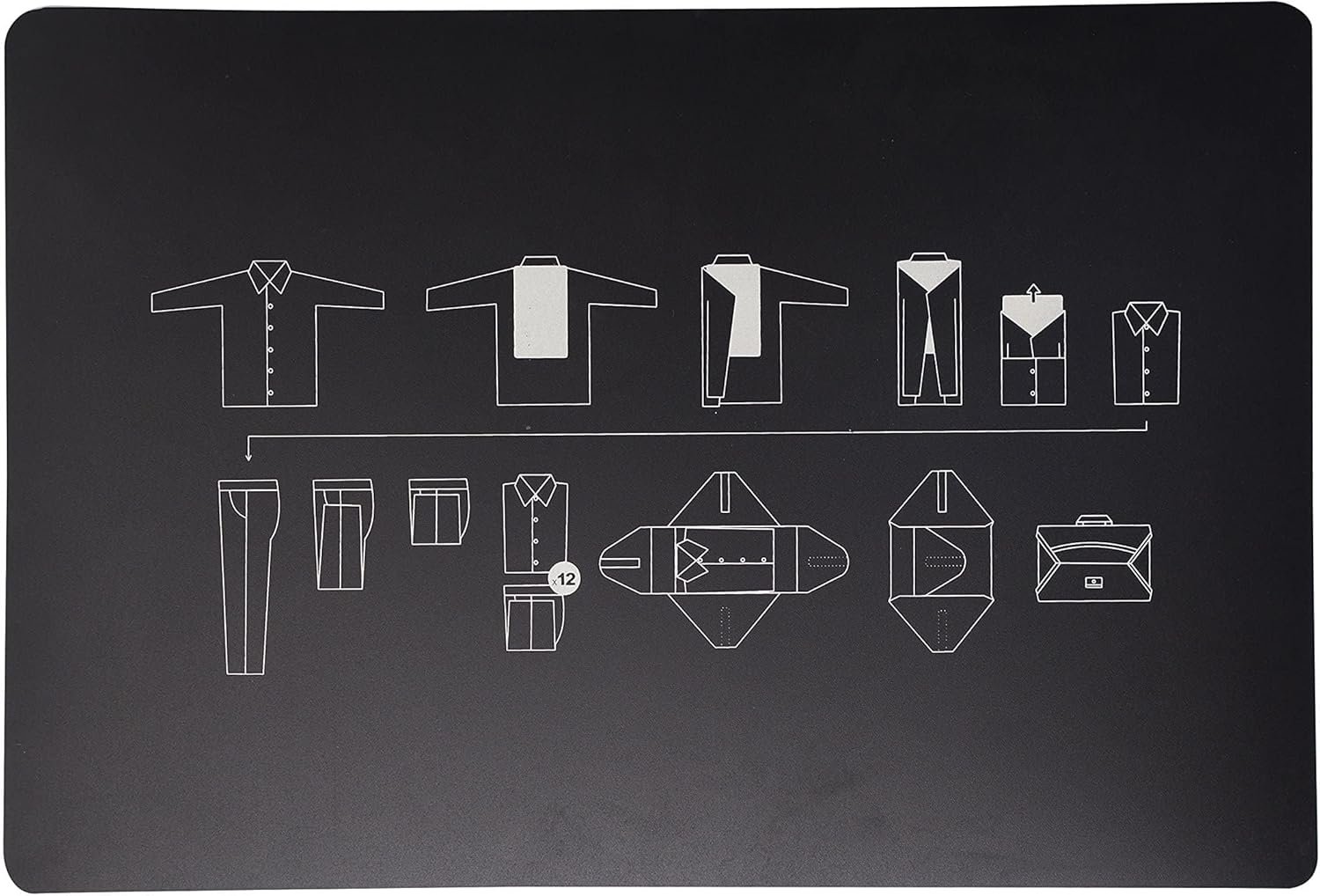 Custom Logo Garment Packing Folder Private Label Travel Clothes Organizer Luggage Accessory Manufacturer Black Custom Logo Garment Packing Folder Private Label Travel Clothes Organizer Luggage Accessory Manufacturer Black