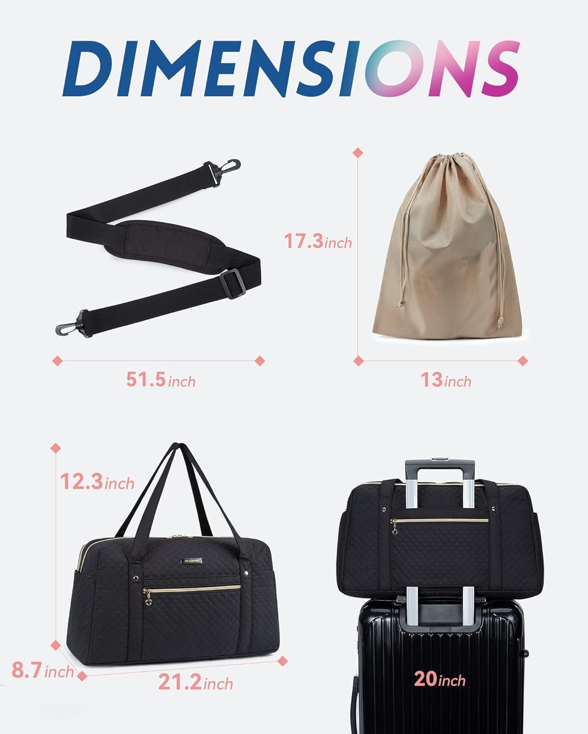 Private Label 37L Large Carry On Weekender Overnight Duffle Bag with Wet Pocket Laptop Compartment Custom Logo Shoe Bag for Women Travel Business Trips Sports Manufacturer Black Private Label 37L Large Carry On Weekender Overnight Duffle Bag with Wet Pocket Laptop Compartment Custom Logo Shoe Bag for Women Travel Business Trips Sports Manufacturer Black