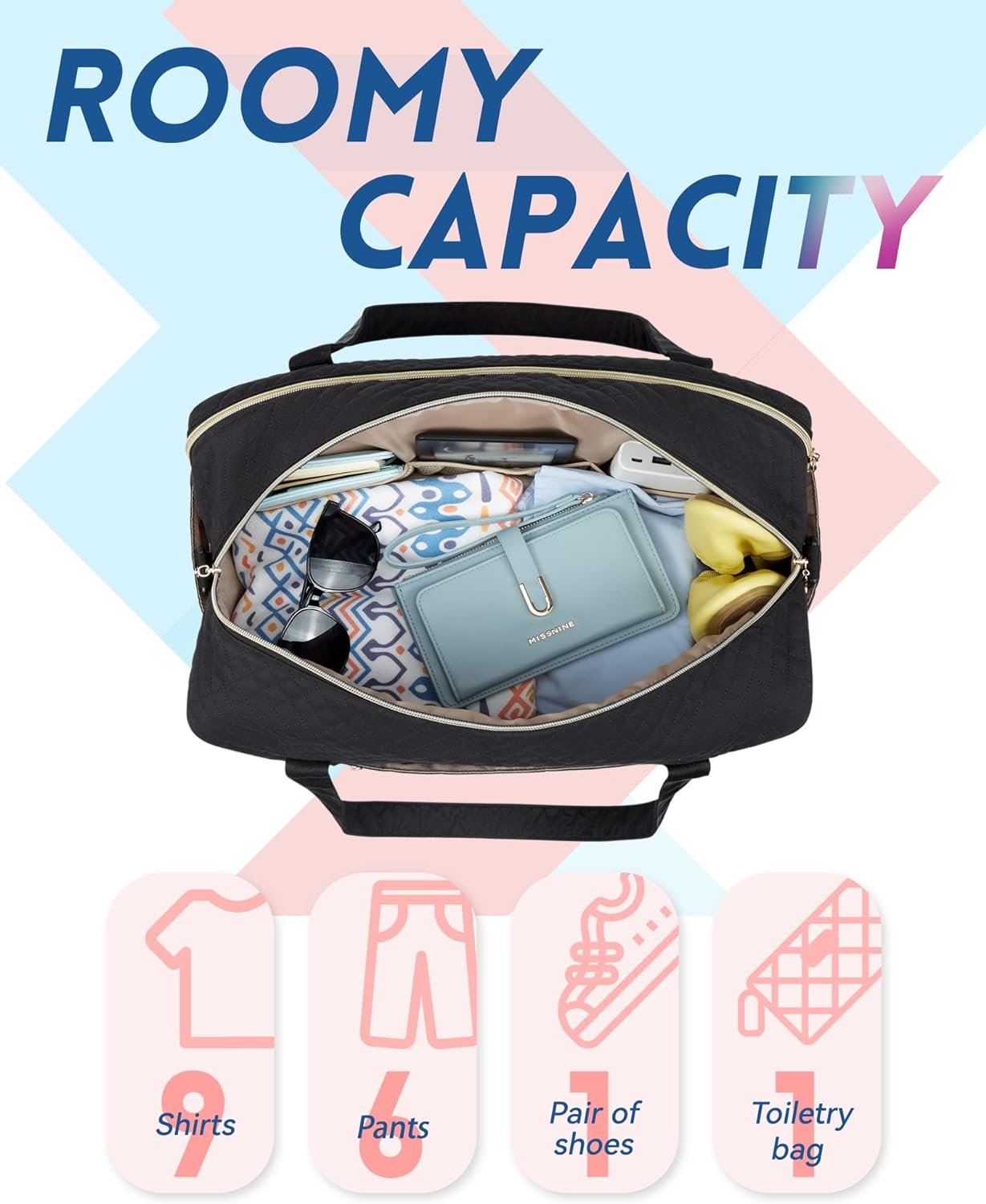 Private Label 37L Large Carry On Weekender Overnight Duffle Bag with Wet Pocket Laptop Compartment Custom Logo Shoe Bag for Women Travel Business Trips Sports Manufacturer Black Private Label 37L Large Carry On Weekender Overnight Duffle Bag with Wet Pocket Laptop Compartment Custom Logo Shoe Bag for Women Travel Business Trips Sports Manufacturer Black