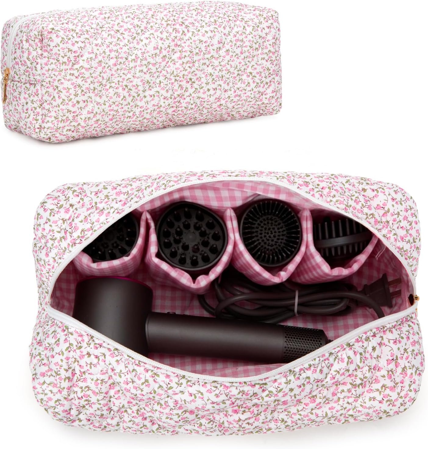 Custom Logo Hair Tools Travel Bag Private Label Cute Floral Travel Case Manufacturer Organizer