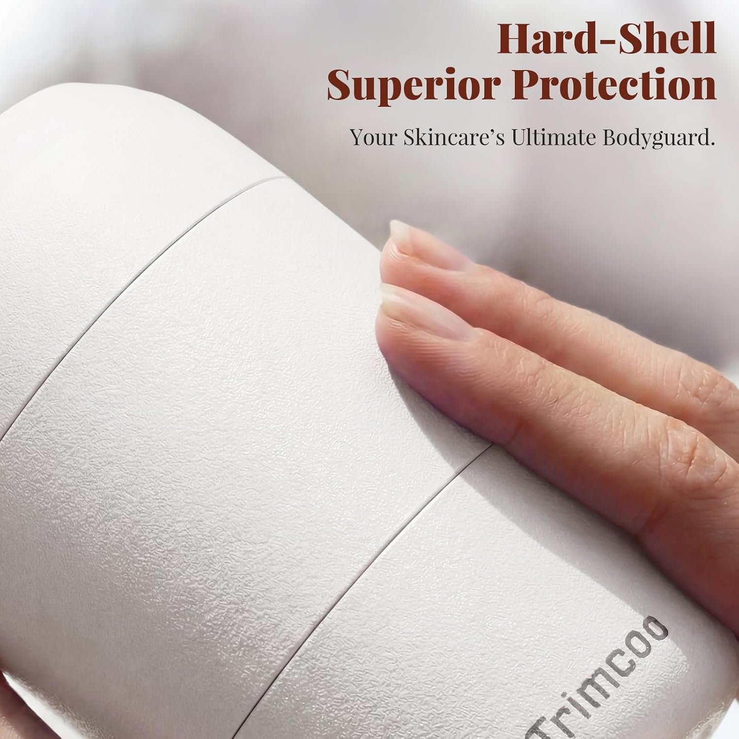 Private Label Travel Toiletry Jar Set 6Pcs Leakproof Travel Containers with Carry Bag Custom Logo Dual PLA Hard Shell Jars for Skincare Lotions Creams 4x30ml 2x60ml 10 Magnetic Labels Manufacturer Beige