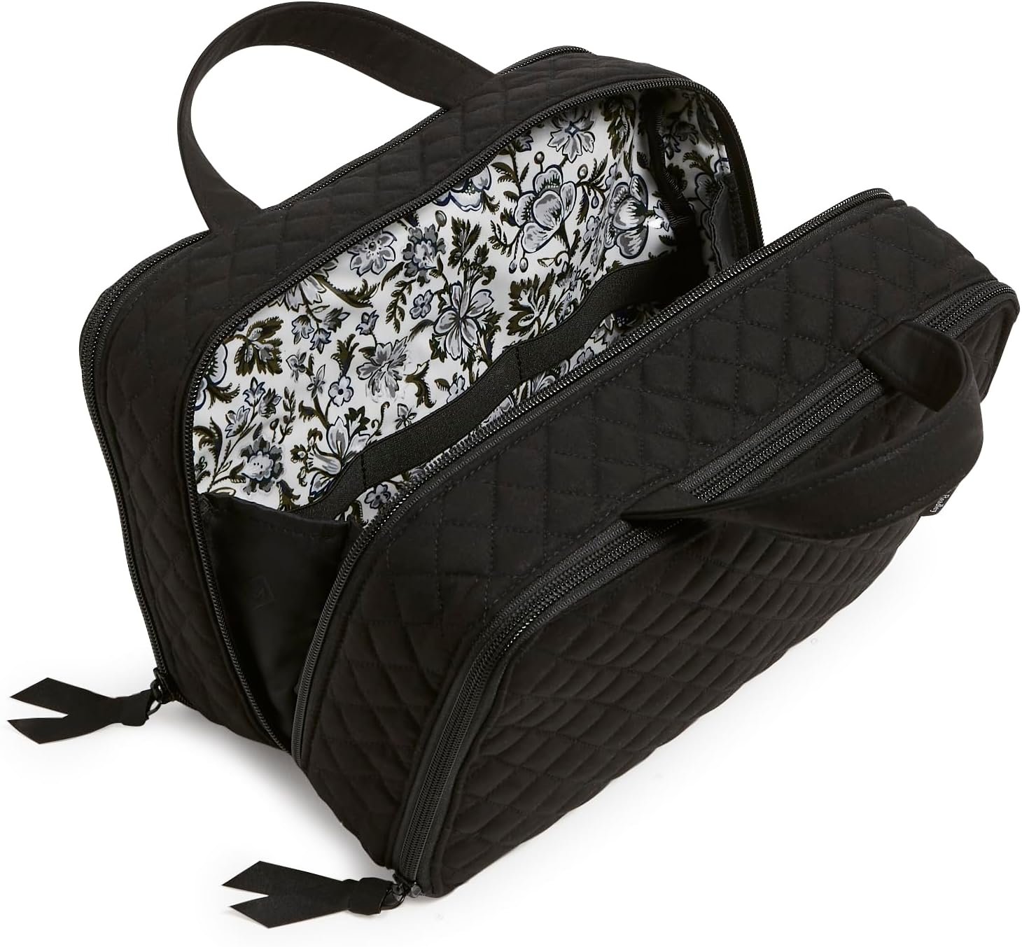 Custom Logo Cotton Ultimate Travel Makeup Organizer Private Label Case Black Manufacturer