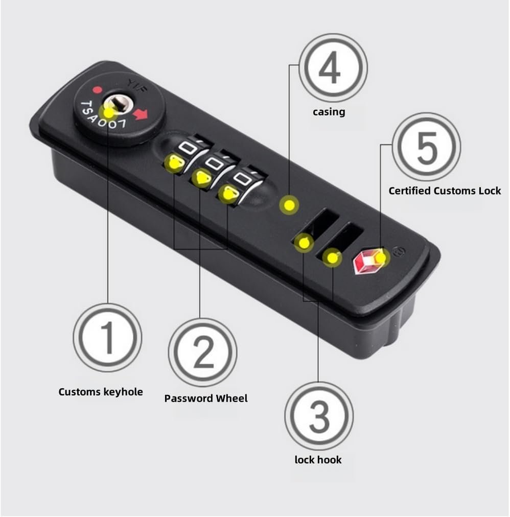 Private Label TSA Approved Travel Locks Custom Logo Keyless Combination Luggage Locks Manufacturer Portable Customs Code Backpack Baggage Accessories