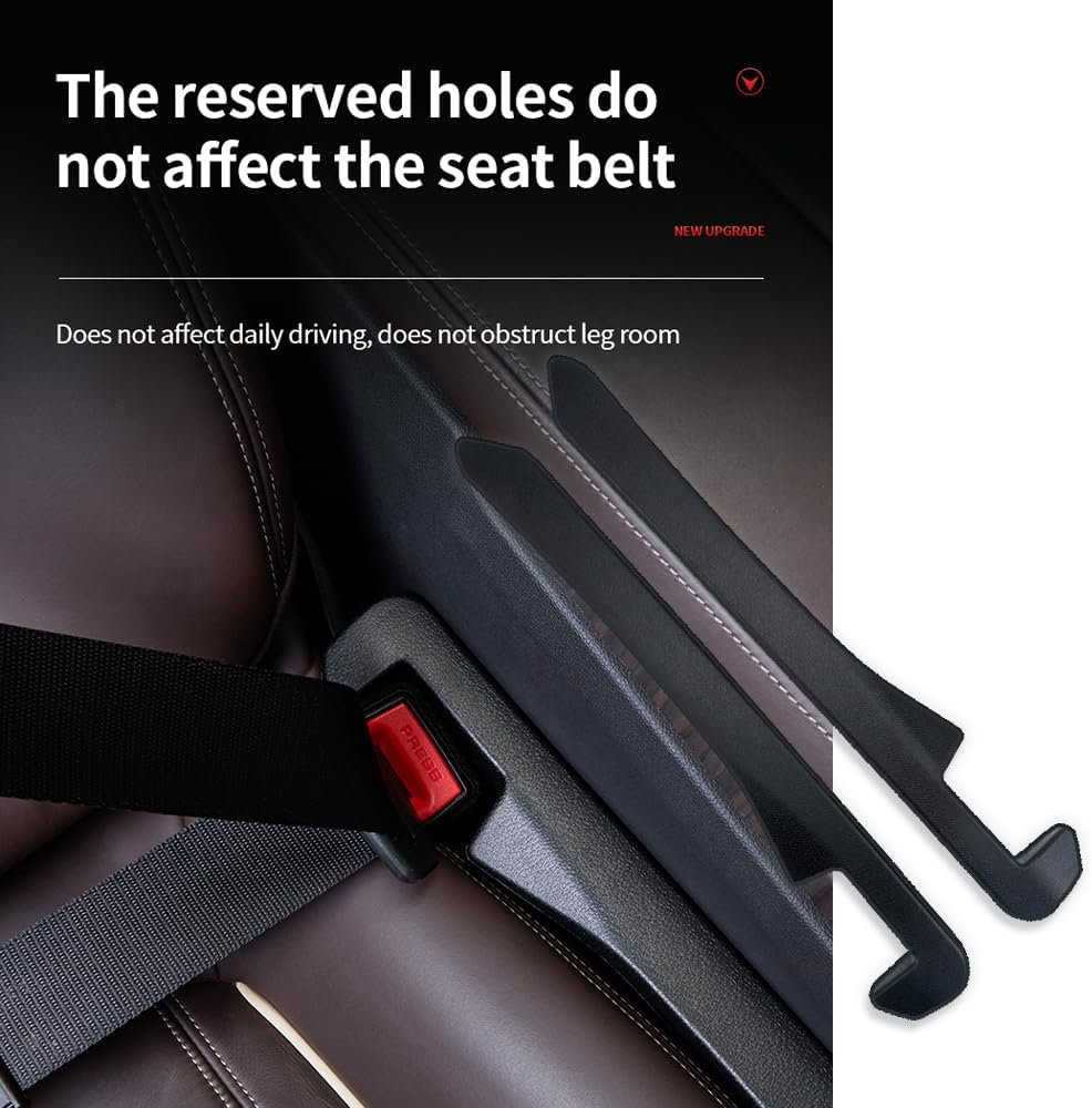Custom Logo 2PCS Car Seat Gap Filler - Private Label Organizer for Phone Keys Purse - Universal Gap Filler Fits Car Truck SUV Interior Accessories by Manufacturer Black