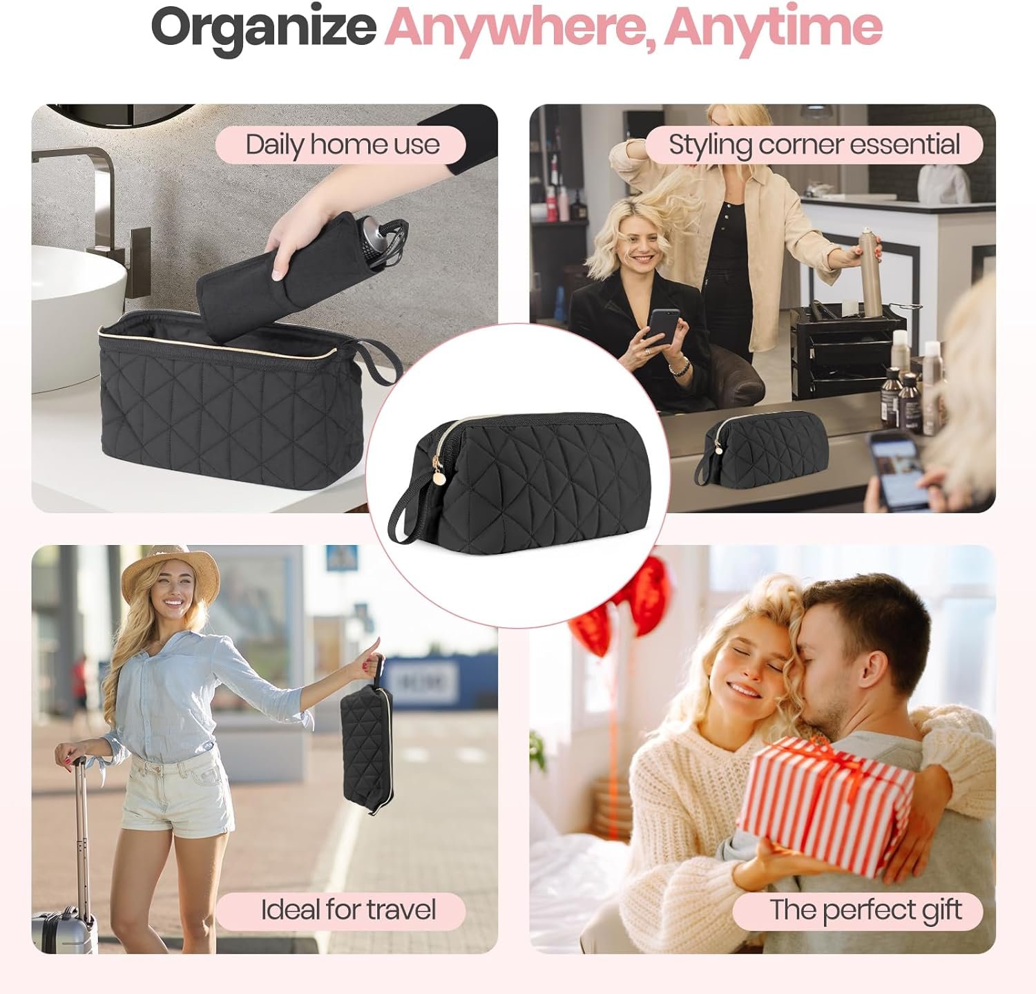 Custom Logo Hair Tools Travel Bag with Separate Heat Resistant Mat, Private Label Large Portable Organizer for Hair Dryers Flat Irons Curling Irons Straighteners Hair Accessories, Black Factory Direct Custom Logo Hair Tools Travel Bag with Separate Heat Resistant Mat, Private Label Large Portable Organizer for Hair Dryers Flat Irons Curling Irons Straighteners Hair Accessories, Black Factory Direct