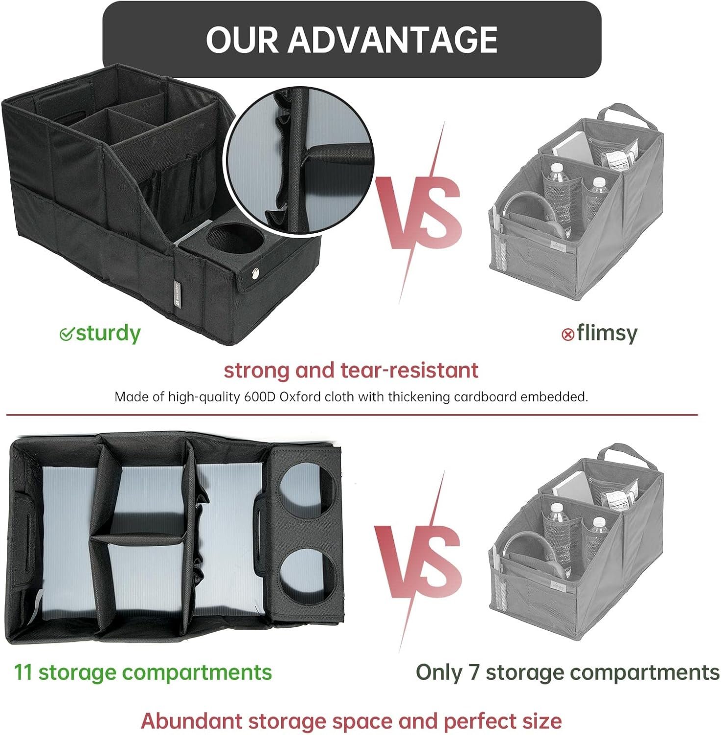 Private Label Backseat Car Seat Organizer with 11 Storage Compartments and 2 Cup Holders Featuring Custom Logo for Front Seat Kids Travel - Black Manufacturer Private Label Backseat Car Seat Organizer with 11 Storage Compartments and 2 Cup Holders Featuring Custom Logo for Front Seat Kids Travel - Black Manufacturer