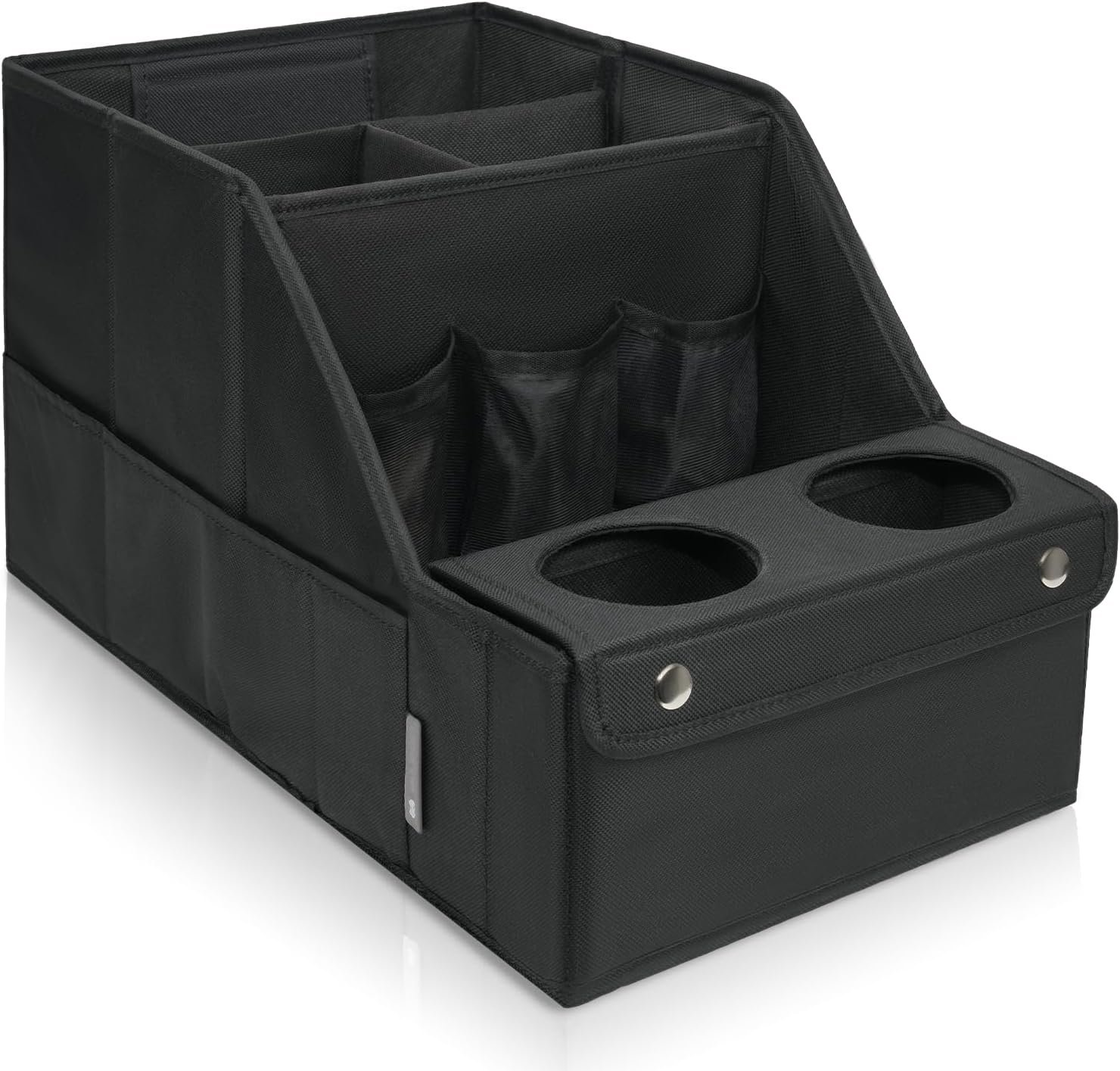 Private Label Backseat Car Seat Organizer with 11 Storage Compartments and 2 Cup Holders Featuring Custom Logo for Front Seat Kids Travel - Black Manufacturer