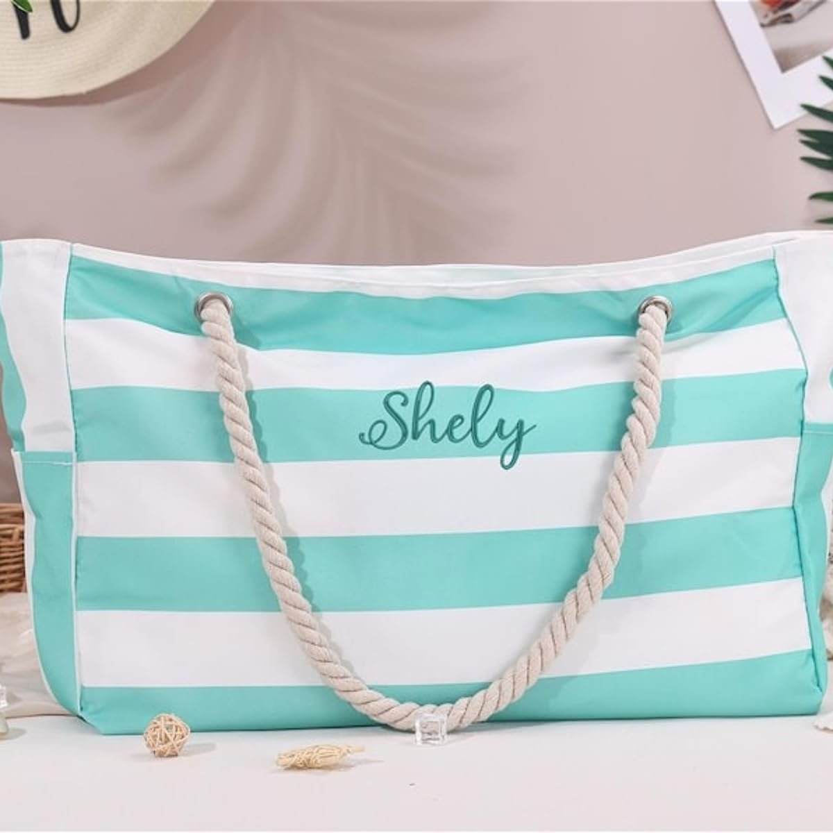 Custom Logo Embroidered Name Tote Bags for Women Private Label Beach Shoulder Handbag Manufacturer Custom Logo Embroidered Name Tote Bags for Women Private Label Beach Shoulder Handbag Manufacturer