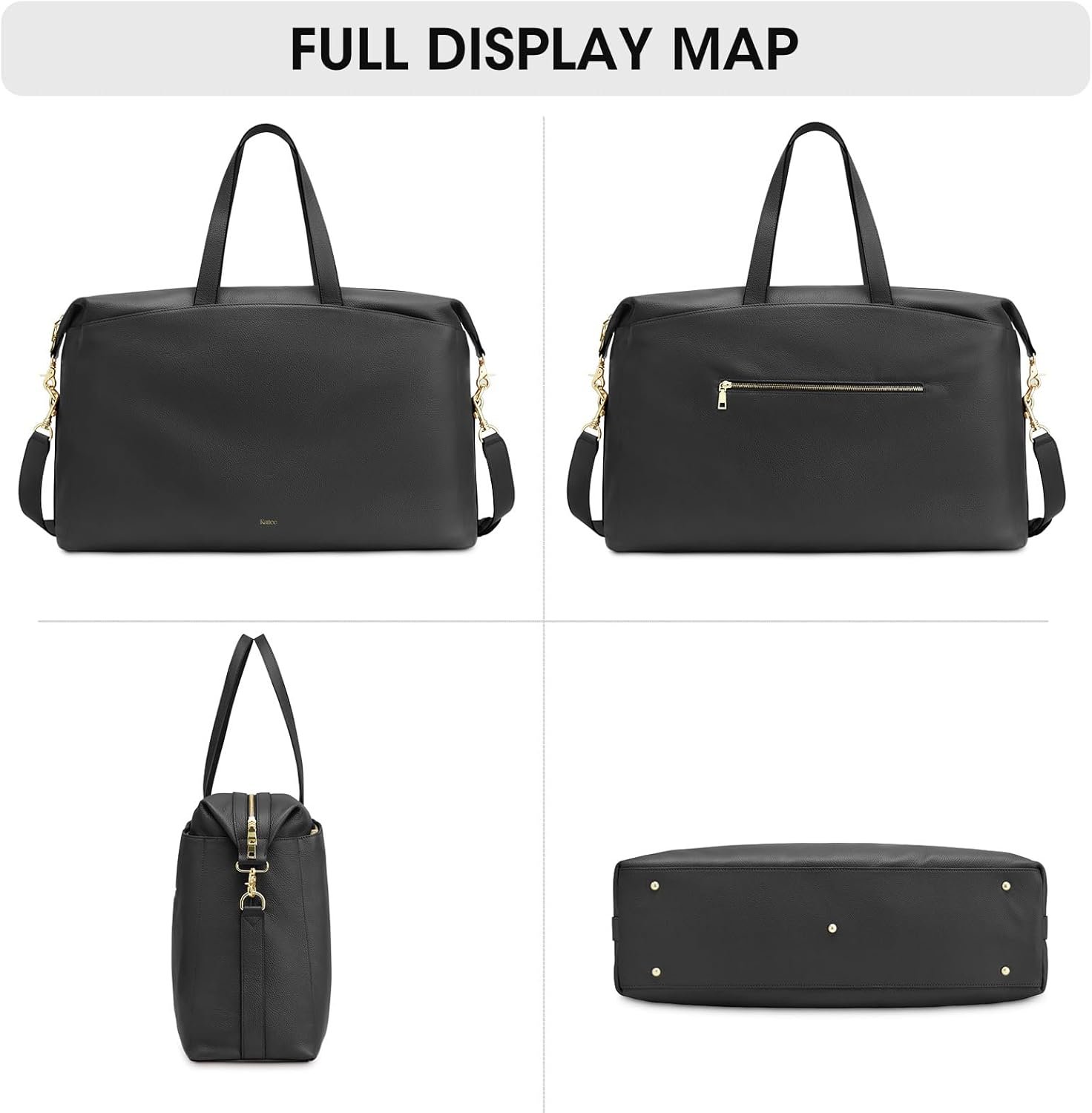 Custom Logo Weekender Duffel Bags for Women Private Label Leather Travel Overnight Carry-On Large Tote Manufacturer