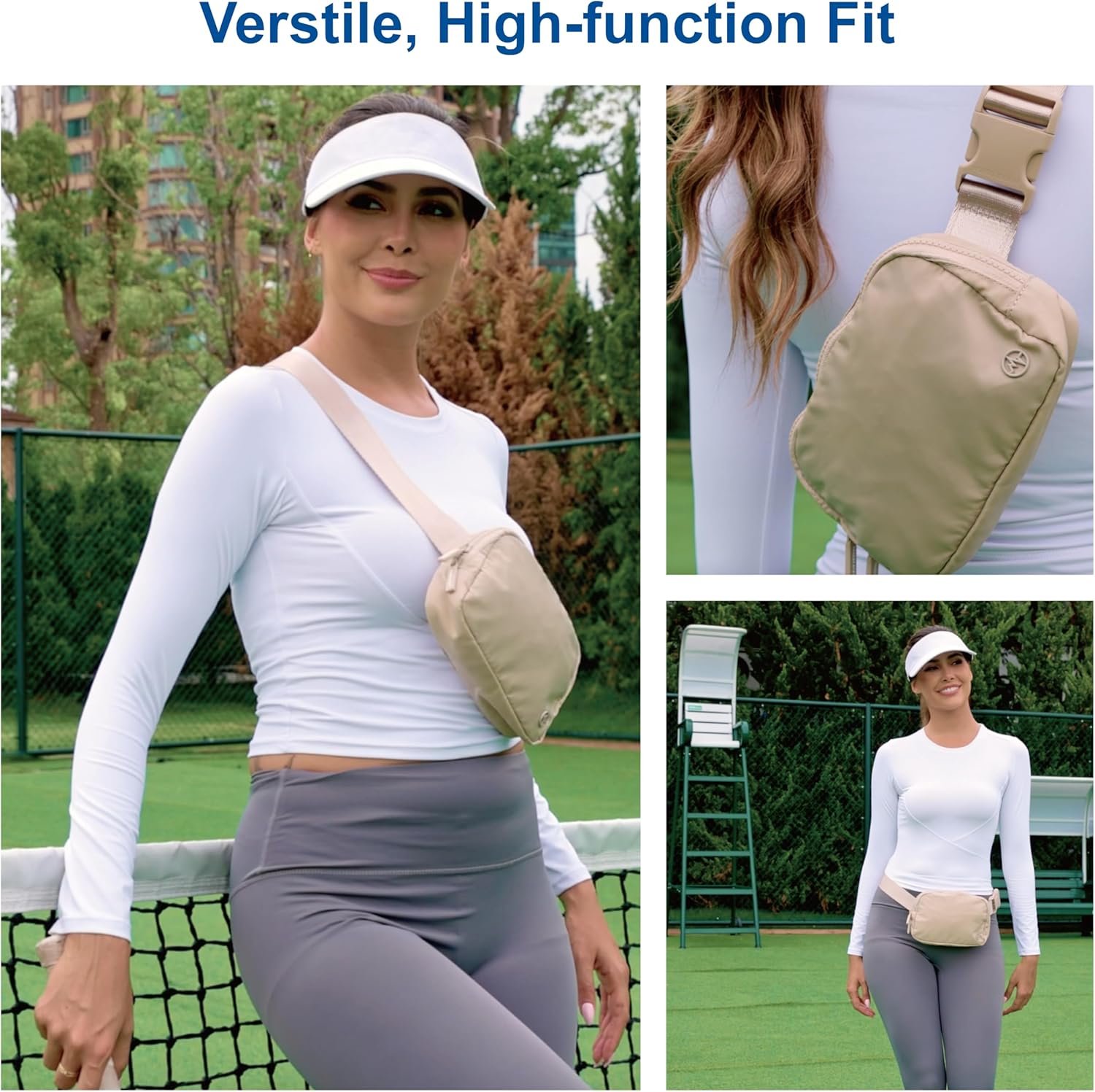 Custom Logo Two Way Zipper Nylon Fanny Pack Everywhere Belt Bag for Women Private Label Water Repellent Crossbody with Adjustable Strap Manufacturer Black