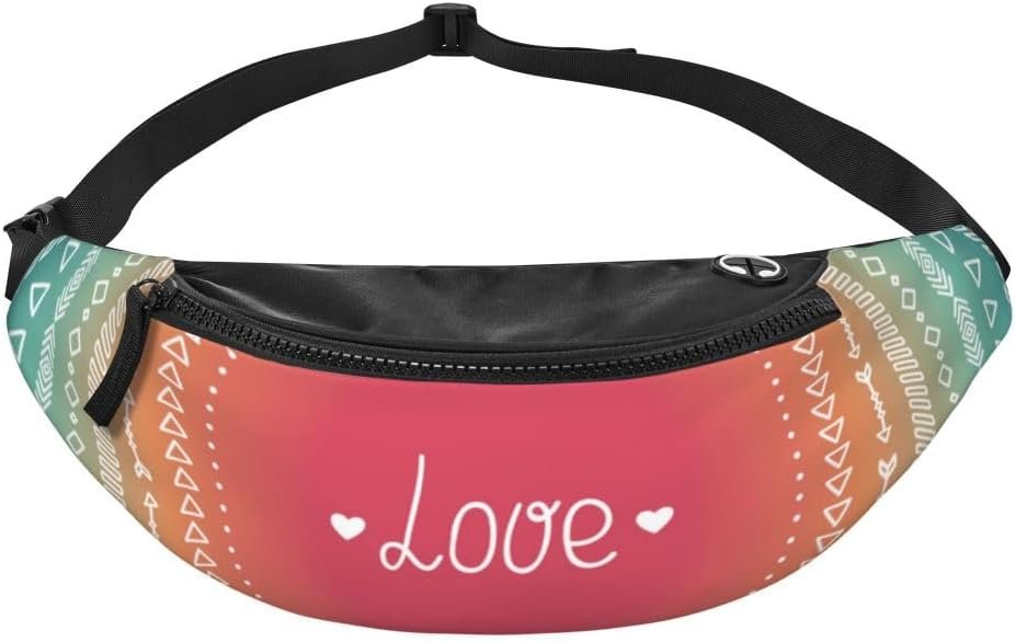 Custom Logo Fanny Pack with Adjustable Belt, Private Label Belt Bags for Travel Hiking Sports Running, Adult Unisex Pure Black Manufacturer