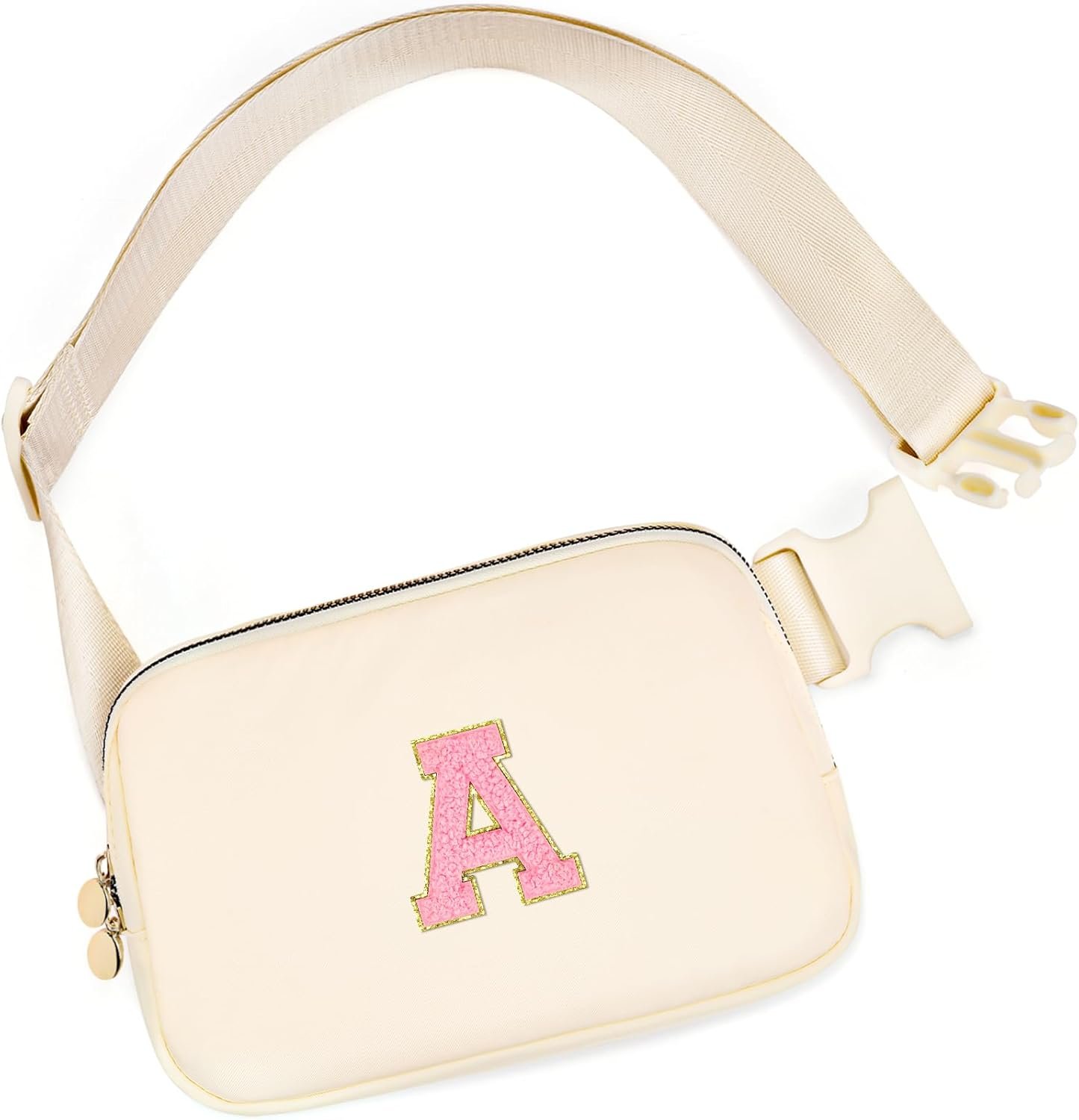 Private Label Initial Fanny Pack Easter Birthday Gifts for Girls 4 5 6 7 8 9 10 11 12 13 Custom Logo Trendy Personalized Cream Manufacturer