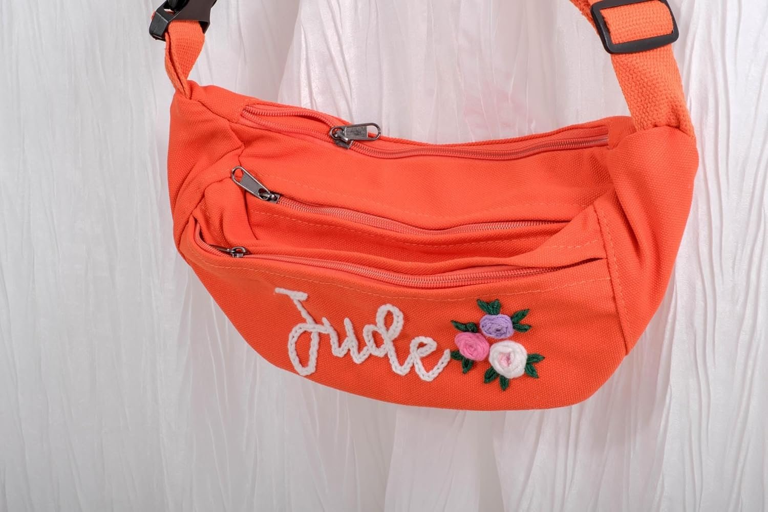 Private Label Embroidered Fanny Pack – Personalized Belt Bag & Crossbody for Women with Custom Logo – Perfect Travel Companion & Bridesmaid Gift from Manufacturer (Black)