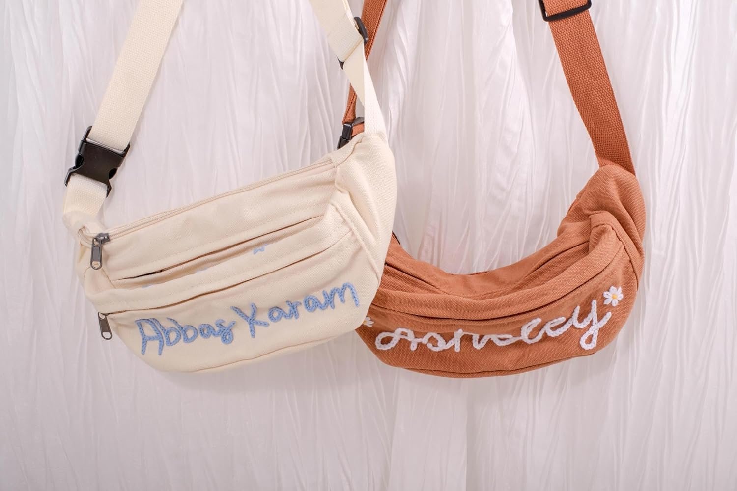 Private Label Embroidered Fanny Pack – Personalized Belt Bag & Crossbody for Women with Custom Logo – Perfect Travel Companion & Bridesmaid Gift from Manufacturer (Black)