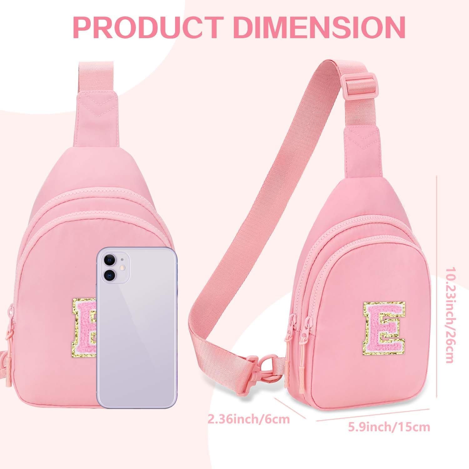 Custom Logo Personalized Initial Sling Crossbody Bag with Letter Patch Fashion Waist Pack Trendy Fanny Pack Birthday Gifts for Girls Women Private Label Manufacturer Custom Logo Personalized Initial Sling Crossbody Bag with Letter Patch Fashion Waist Pack Trendy Fanny Pack Birthday Gifts for Girls Women Private Label Manufacturer