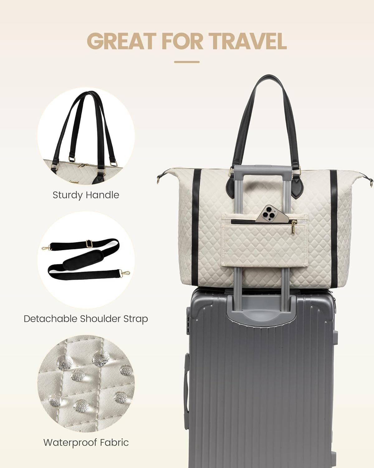 Private Label 4-in-1 Travel Weekender Duffle with Shoes Compartment Custom Logo Carry-On Overnight Bag Toiletry Pouch & Wet Pocket Large Tote for Women Labor Delivery Hospital from Manufacturer Private Label 4-in-1 Travel Weekender Duffle with Shoes Compartment Custom Logo Carry-On Overnight Bag Toiletry Pouch & Wet Pocket Large Tote for Women Labor Delivery Hospital from Manufacturer