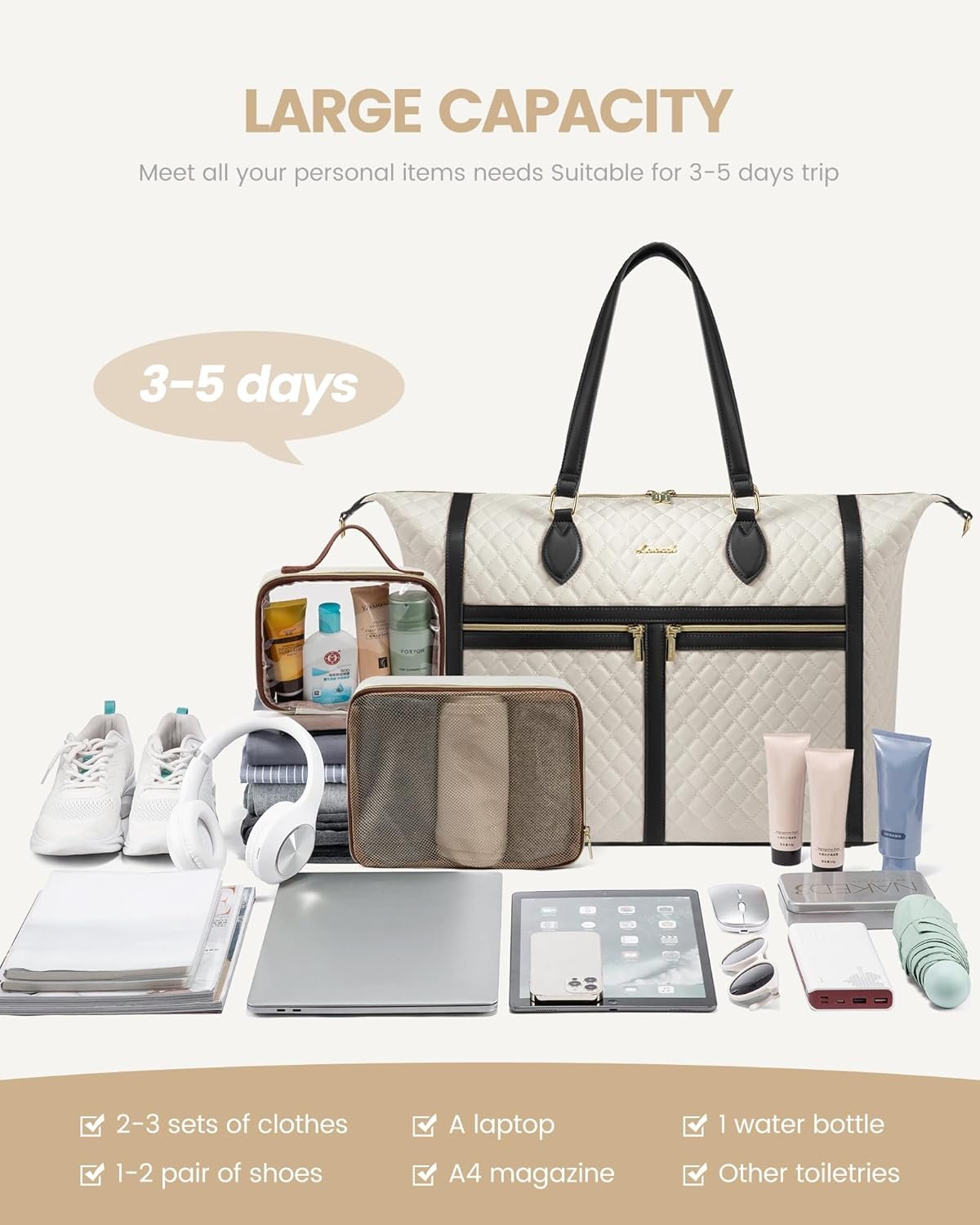 Private Label 4-in-1 Travel Weekender Duffle with Shoes Compartment Custom Logo Carry-On Overnight Bag Toiletry Pouch & Wet Pocket Large Tote for Women Labor Delivery Hospital from Manufacturer Private Label 4-in-1 Travel Weekender Duffle with Shoes Compartment Custom Logo Carry-On Overnight Bag Toiletry Pouch & Wet Pocket Large Tote for Women Labor Delivery Hospital from Manufacturer