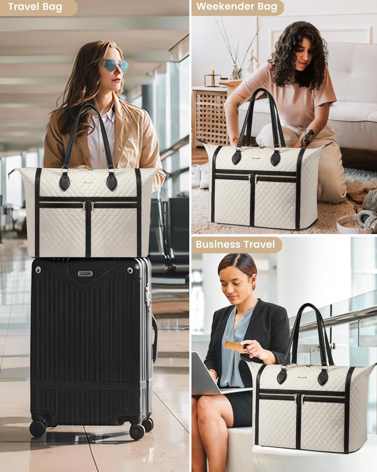 Private Label 4-in-1 Travel Weekender Duffle with Shoes Compartment Custom Logo Carry-On Overnight Bag Toiletry Pouch & Wet Pocket Large Tote for Women Labor Delivery Hospital from Manufacturer Private Label 4-in-1 Travel Weekender Duffle with Shoes Compartment Custom Logo Carry-On Overnight Bag Toiletry Pouch & Wet Pocket Large Tote for Women Labor Delivery Hospital from Manufacturer