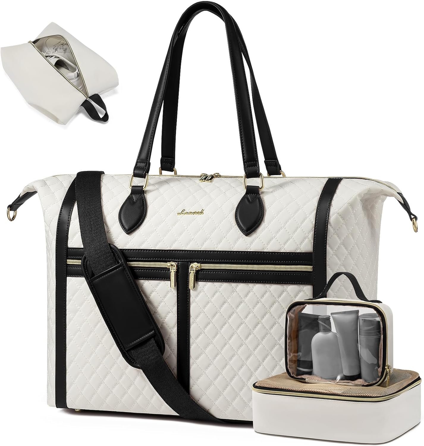 Private Label 4-in-1 Travel Weekender Duffle with Shoes Compartment Custom Logo Carry-On Overnight Bag Toiletry Pouch & Wet Pocket Large Tote for Women Labor Delivery Hospital from Manufacturer