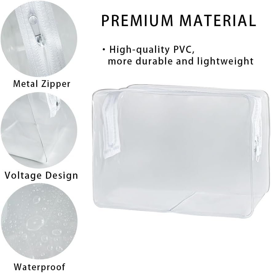 Private Label 5 Pcs Travel Accessories Transparent Clear PVC Cosmetic Pouch Makeup Bags Custom Logo Women Fashion Zipper Letter Purple Factory Private Label 5 Pcs Travel Accessories Transparent Clear PVC Cosmetic Pouch Makeup Bags Custom Logo Women Fashion Zipper Letter Purple Factory