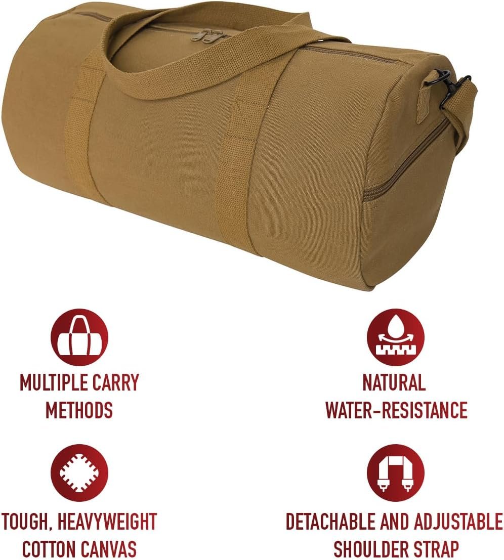 Custom Logo Heavy-Duty Canvas Shoulder Duffle Bag Private Label Rugged Travel Gym Manufacturer