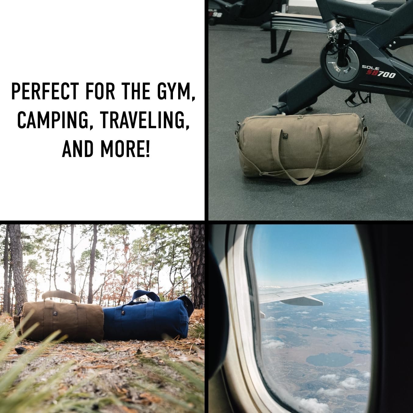 Custom Logo Heavy-Duty Canvas Shoulder Duffle Bag Private Label Rugged Travel Gym Manufacturer