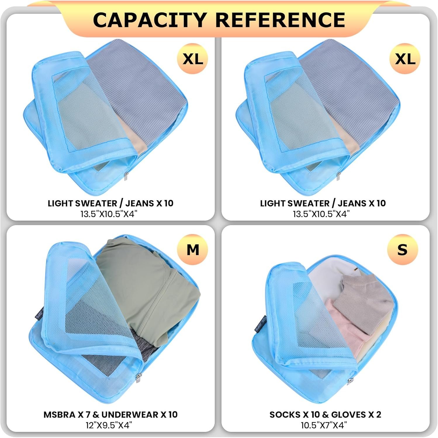 Private Label 4 Set Ultralight Compression Packing Cubes for Travel Suitcases Custom Logo Compressible Mesh Organizers for Women Manufacturer (Blue) Private Label 4 Set Ultralight Compression Packing Cubes for Travel Suitcases Custom Logo Compressible Mesh Organizers for Women Manufacturer (Blue)