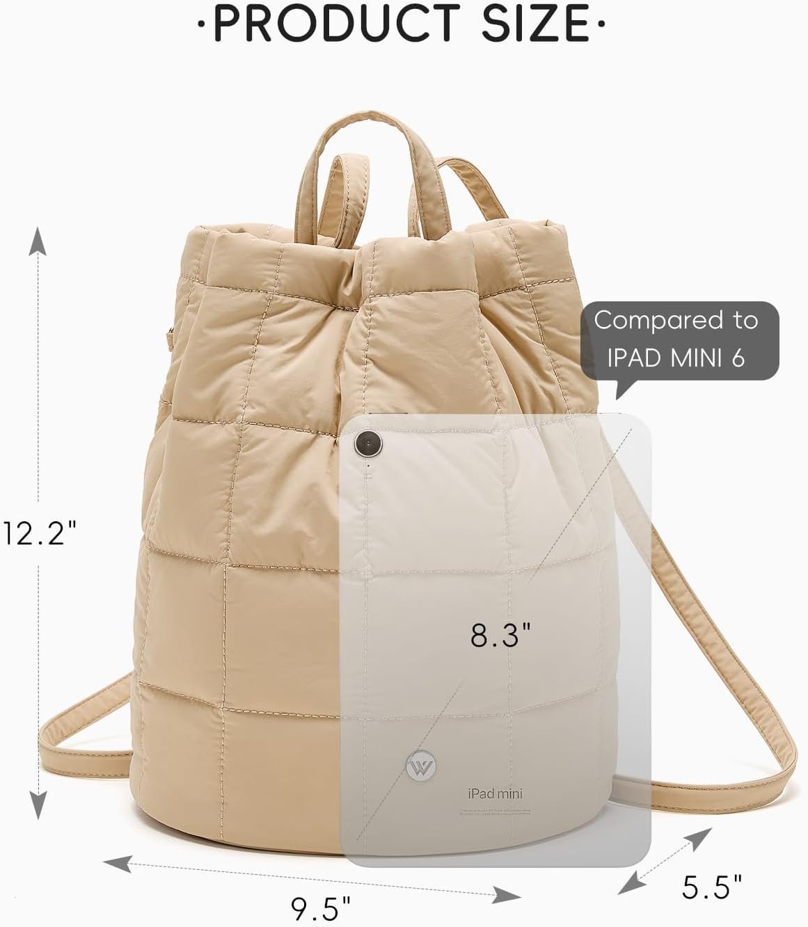 Private Label Small Backpack for Women Puffer Quilted Casual Daypack Custom Logo Puffy Nylon Drawstring Manufacturer for Travel
