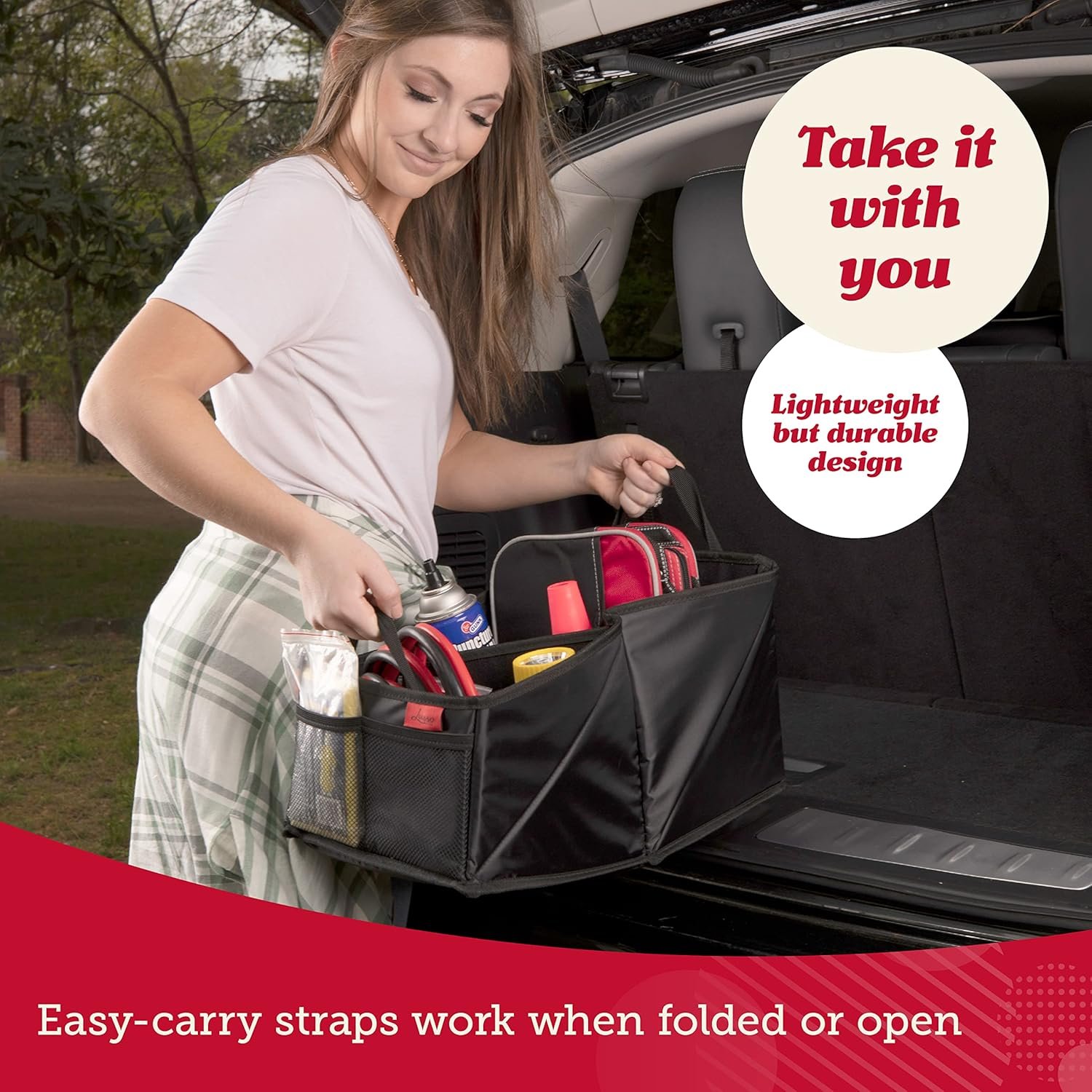 Factory Car Seat Organizer - Built-In Cup Holders & Mesh Pockets - Private Label Foldable Back Seat Organizer with Handles - Kids Road Trip Essentials - Custom Logo 9 Compartments Black Oxford