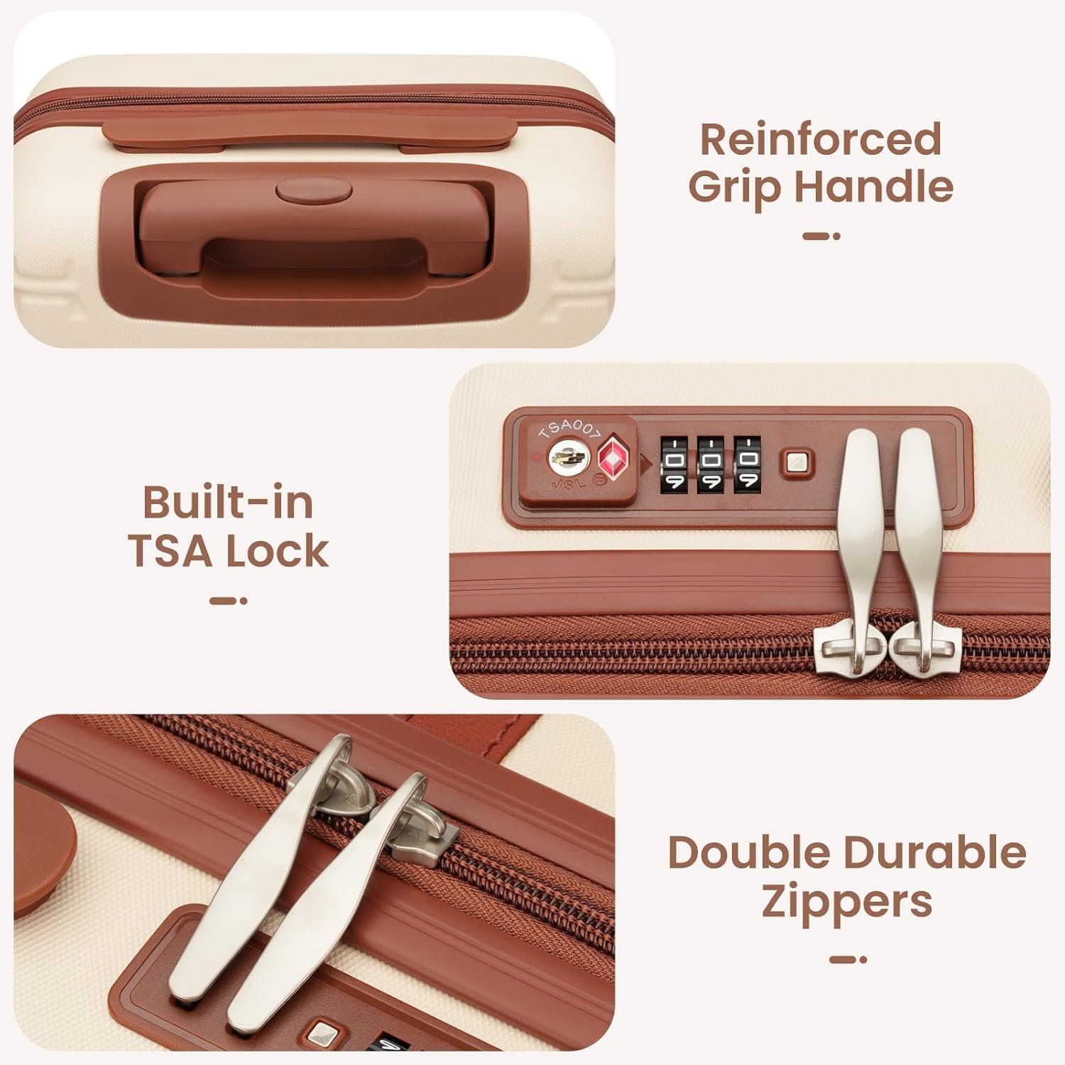 Private Label 6 Piece Hardside Luggage Sets 20in Carry On Suitcase with Spinner Wheels TSA Lock Custom Logo Manufacturer