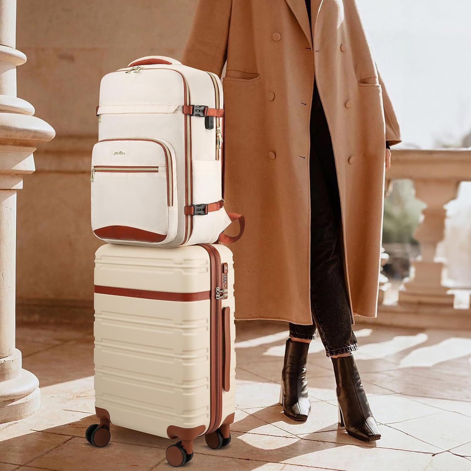 Private Label 6 Piece Hardside Luggage Sets 20in Carry On Suitcase with Spinner Wheels TSA Lock Custom Logo Manufacturer