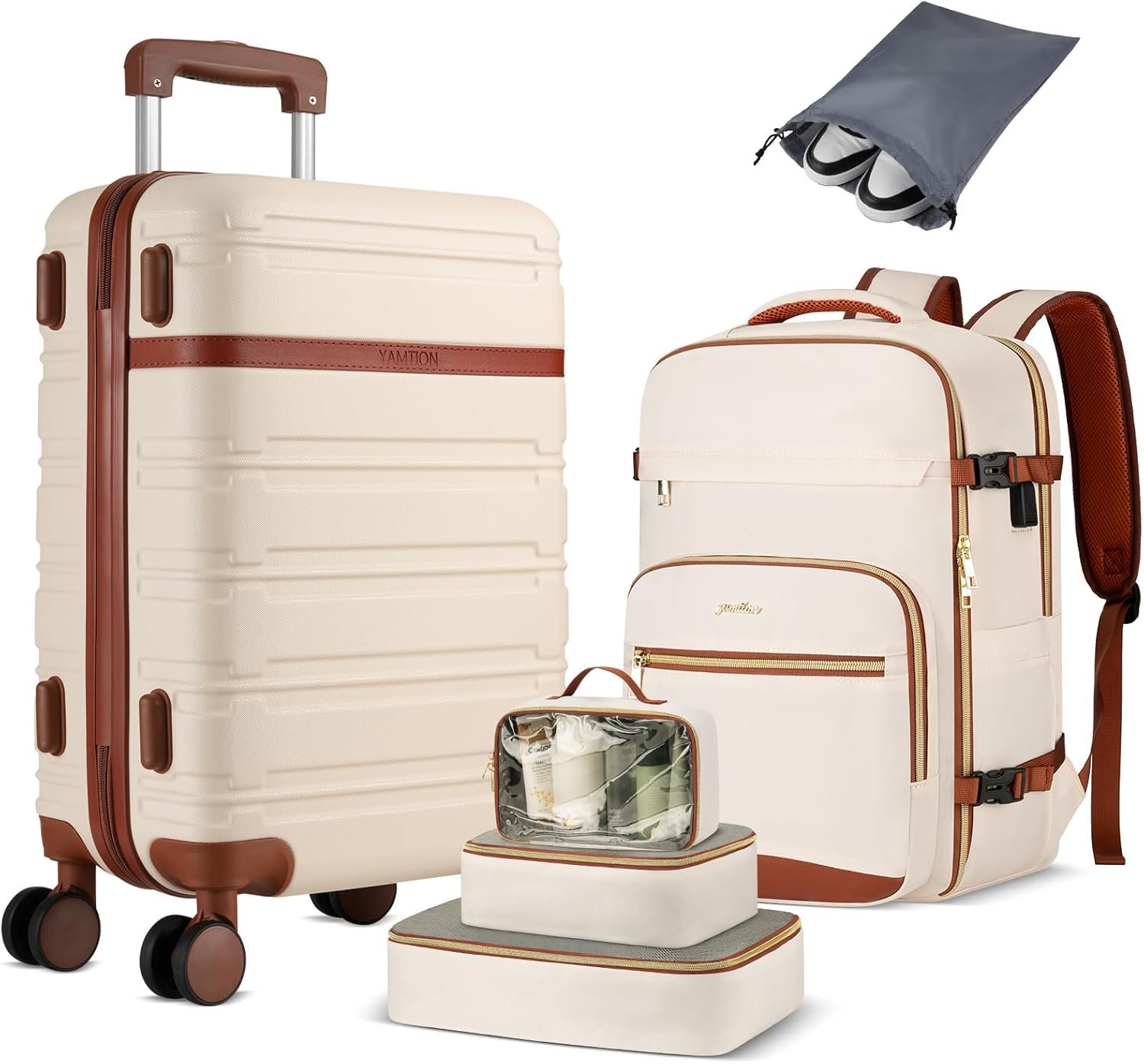 Private Label 6 Piece Hardside Luggage Sets 20in Carry On Suitcase with Spinner Wheels TSA Lock Custom Logo Manufacturer