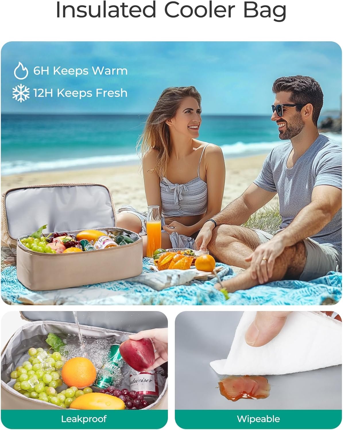 Custom Logo Women's Mesh Beach Tote Bag with Zipper Private Label Sandproof Cooler Manufacturer for Swim Cruise Pool Vacation