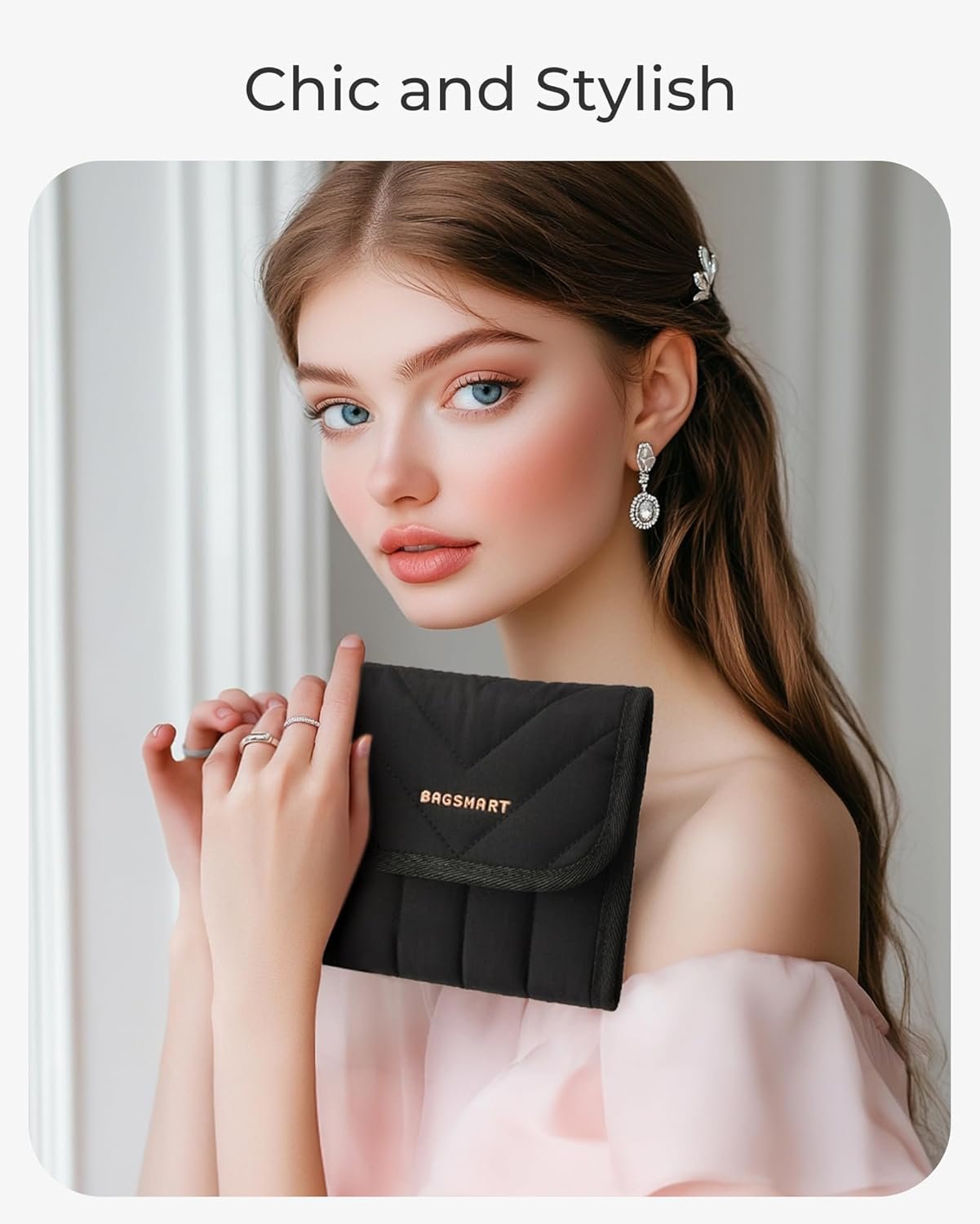 Private Label Travel Jewelry Organizer Case Foldable Jewelry Roll for Necklaces Earrings Rings Bracelets Brooches with Custom Logo Portable Black Manufacturer