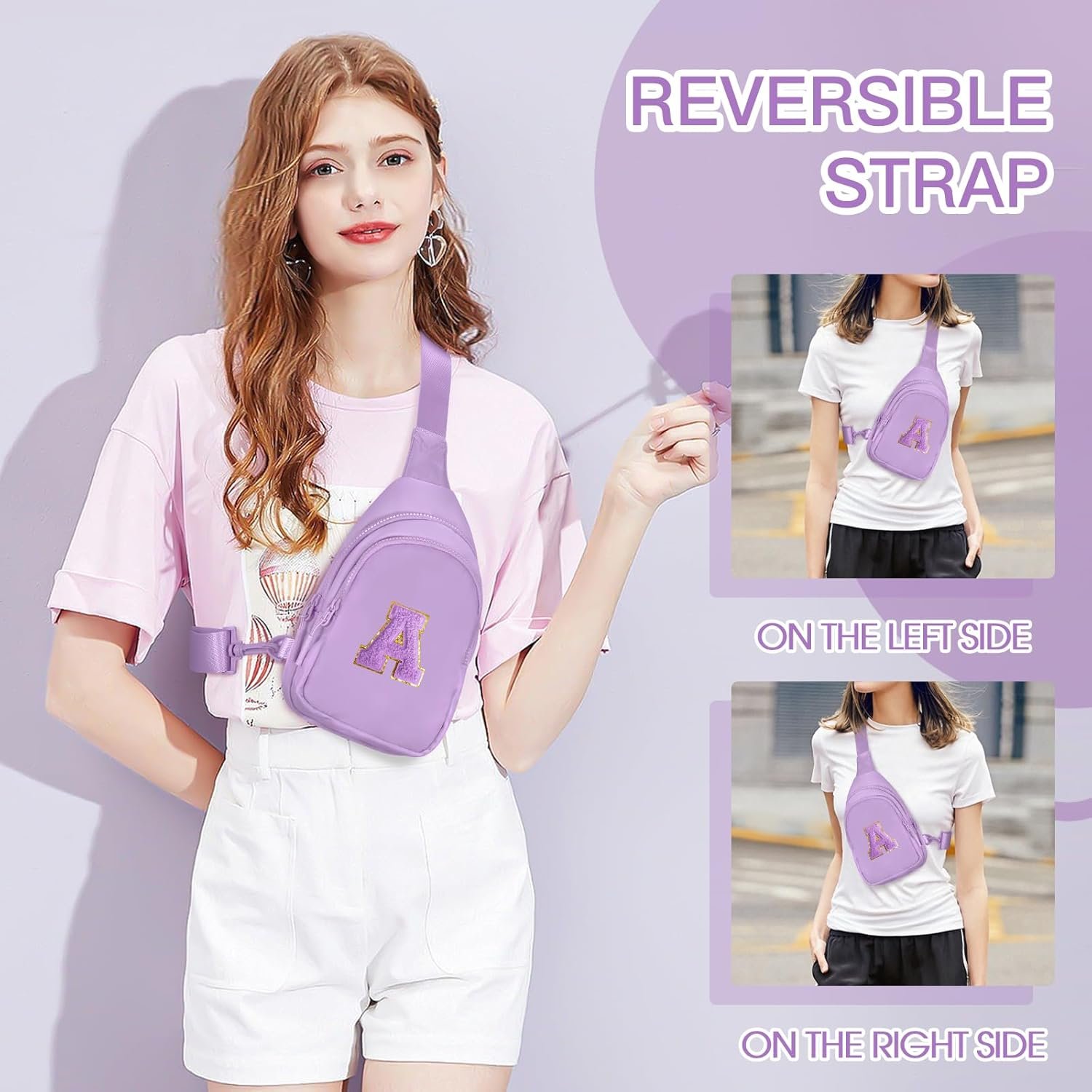 Manufacturer Small Initial Sling Bag for Girls & Women with Custom Logo Cute Crossbody Fanny Pack Private Label Gift Manufacturer Small Initial Sling Bag for Girls & Women with Custom Logo Cute Crossbody Fanny Pack Private Label Gift