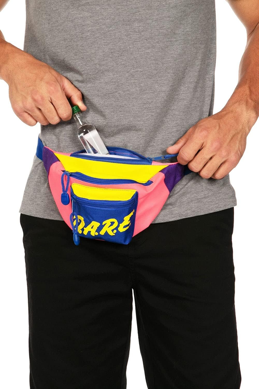 Private Label Retro DARE Fanny Pack with Custom Logo One Size Multicolor from Manufacturer