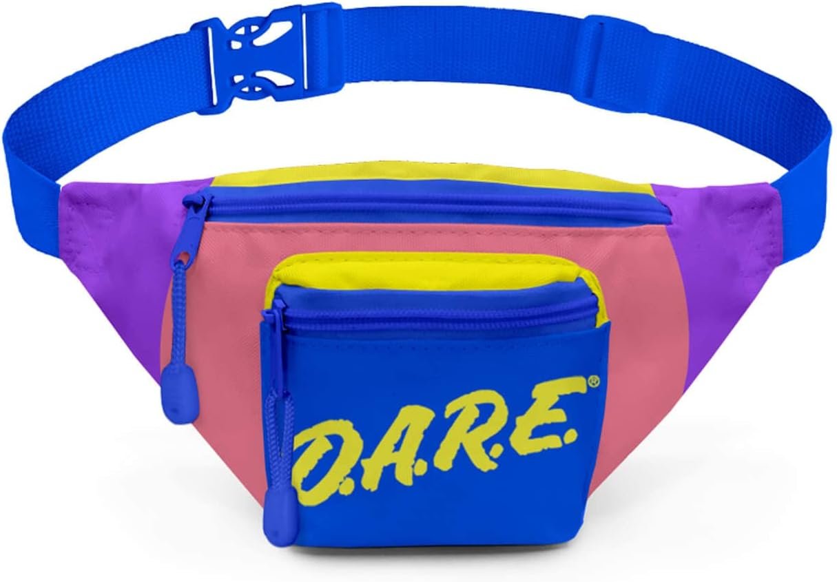 Private Label Retro DARE Fanny Pack with Custom Logo One Size Multicolor from Manufacturer
