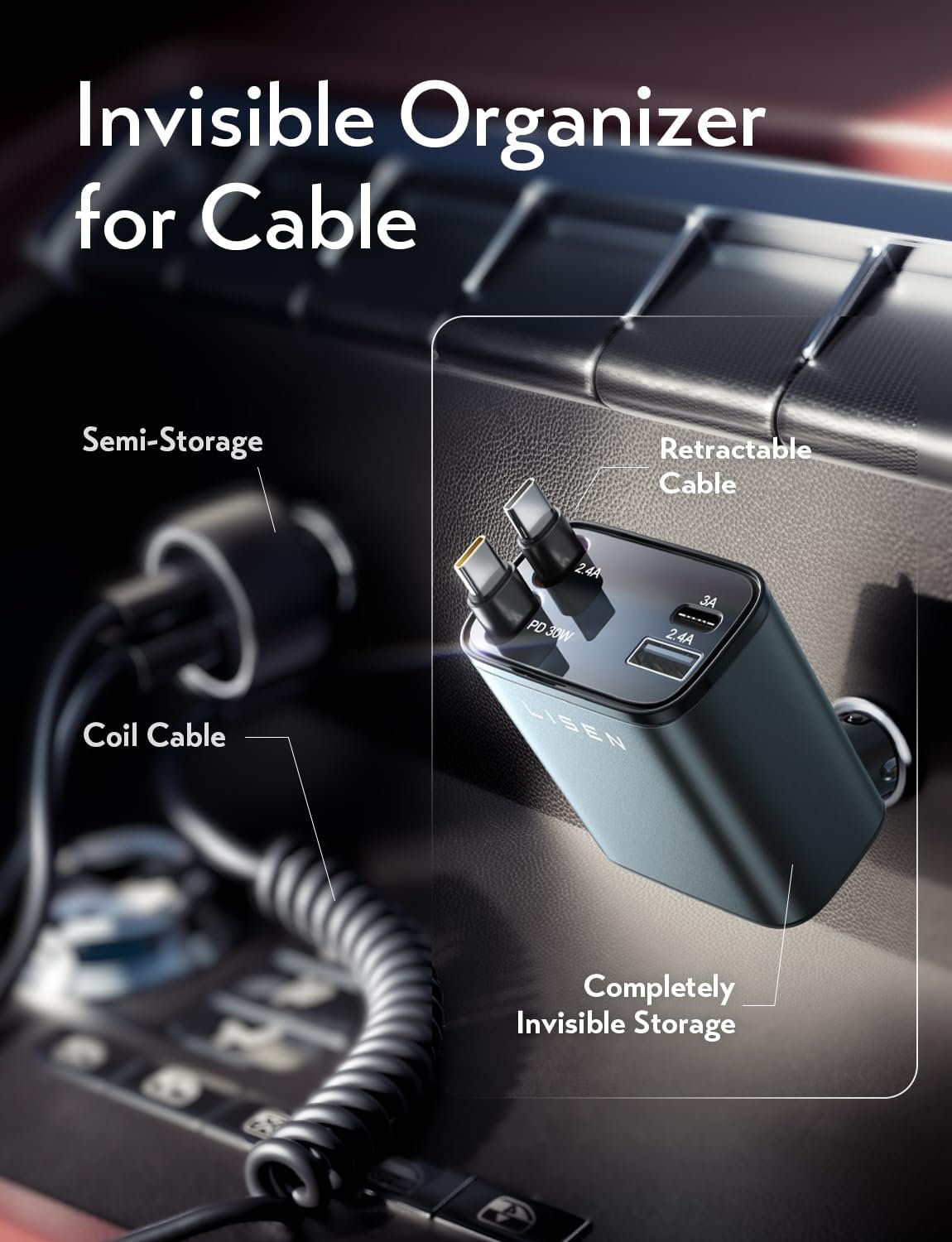 Custom Logo Retractable Car Charger USB C Upgraded Dual Type C 75W Fast 4 in 1 Private Label for iPhone 17 Galaxy S26 Phone 17e 16 15 Pro Max Manufacturer Car Accessories Custom Logo Retractable Car Charger USB C Upgraded Dual Type C 75W Fast 4 in 1 Private Label for iPhone 17 Galaxy S26 Phone 17e 16 15 Pro Max Manufacturer Car Accessories