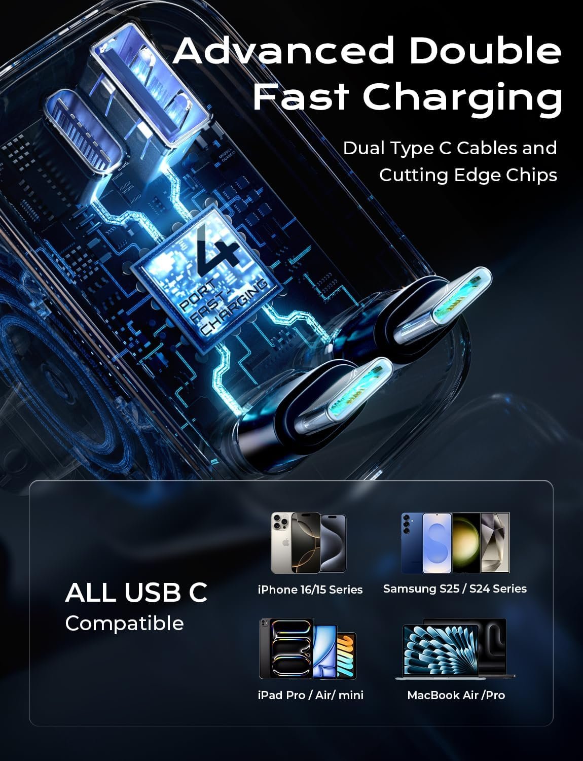 Custom Logo Retractable Car Charger USB C Upgraded Dual Type C 75W Fast 4 in 1 Private Label for iPhone 17 Galaxy S26 Phone 17e 16 15 Pro Max Manufacturer Car Accessories Custom Logo Retractable Car Charger USB C Upgraded Dual Type C 75W Fast 4 in 1 Private Label for iPhone 17 Galaxy S26 Phone 17e 16 15 Pro Max Manufacturer Car Accessories