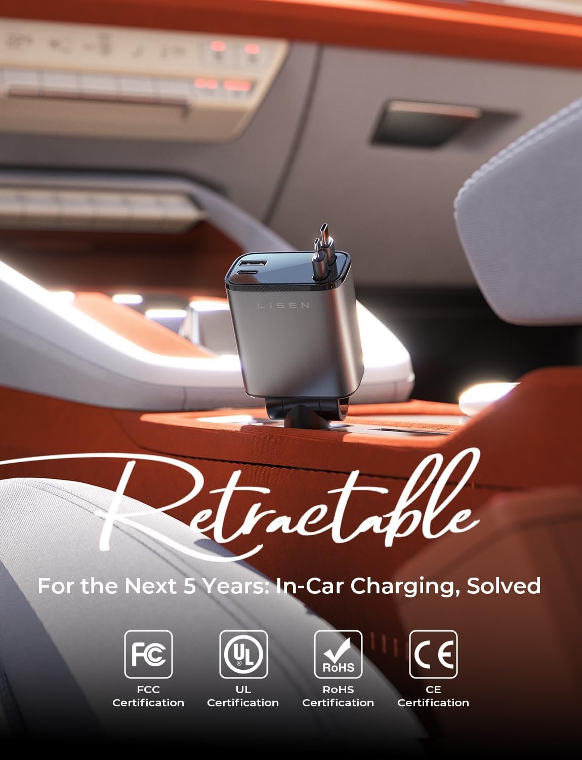Custom Logo Retractable Car Charger USB C Upgraded Dual Type C 75W Fast 4 in 1 Private Label for iPhone 17 Galaxy S26 Phone 17e 16 15 Pro Max Manufacturer Car Accessories Custom Logo Retractable Car Charger USB C Upgraded Dual Type C 75W Fast 4 in 1 Private Label for iPhone 17 Galaxy S26 Phone 17e 16 15 Pro Max Manufacturer Car Accessories