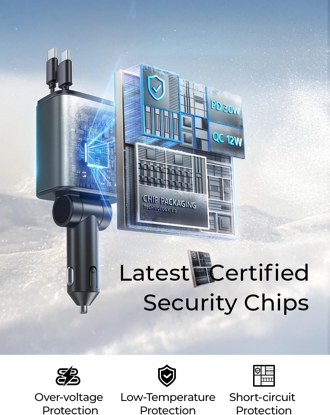 Custom Logo Retractable Car Charger USB C Upgraded Dual Type C 75W Fast 4 in 1 Private Label for iPhone 17 Galaxy S26 Phone 17e 16 15 Pro Max Manufacturer Car Accessories Custom Logo Retractable Car Charger USB C Upgraded Dual Type C 75W Fast 4 in 1 Private Label for iPhone 17 Galaxy S26 Phone 17e 16 15 Pro Max Manufacturer Car Accessories