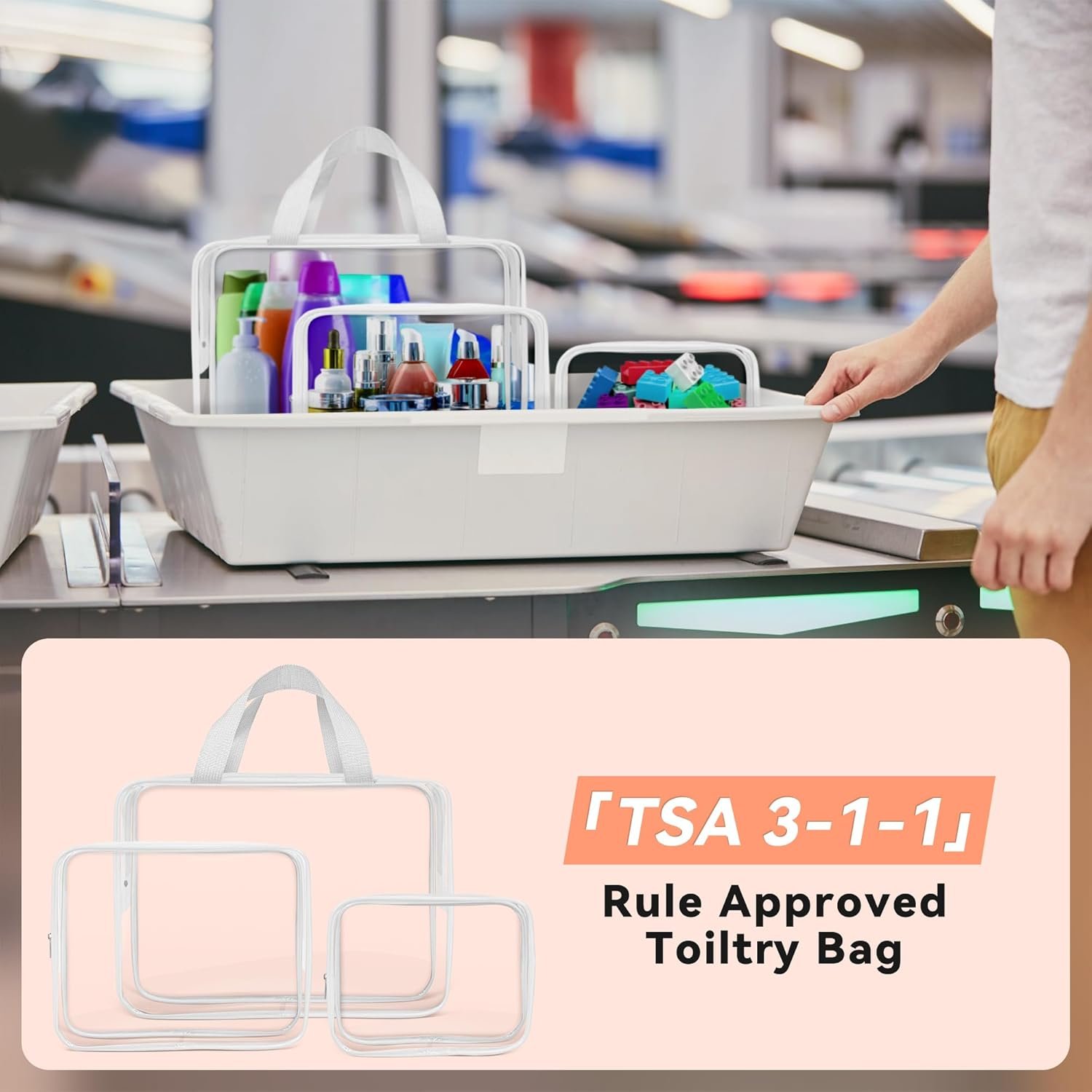 Private Label 10 PCS Clear PVC Travel Makeup Toiletry Bags TSA Approved Cosmetic Organizers Manufacturer with Zipper Custom Logo White Private Label 10 PCS Clear PVC Travel Makeup Toiletry Bags TSA Approved Cosmetic Organizers Manufacturer with Zipper Custom Logo White
