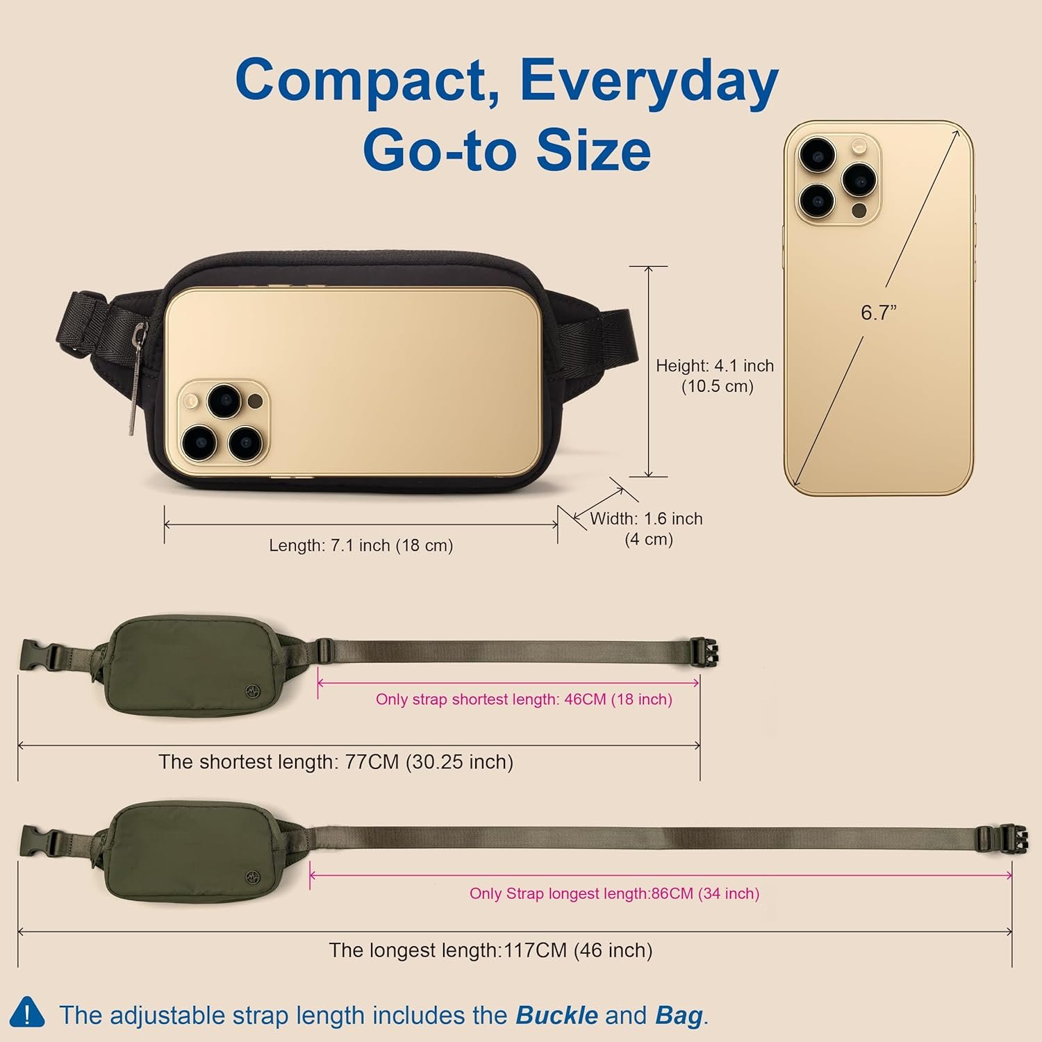 Private Label Ultra Compact Mini Belt Bag Fits 6.7” Phone Lipstick Earbuds Essentials with Custom Logo Small Crossbody Waist Purse Black Onyx from Manufacturer Private Label Ultra Compact Mini Belt Bag Fits 6.7” Phone Lipstick Earbuds Essentials with Custom Logo Small Crossbody Waist Purse Black Onyx from Manufacturer