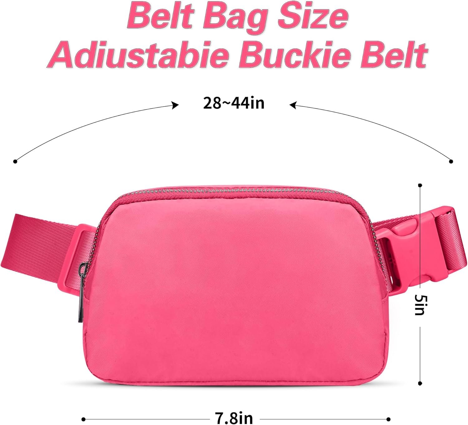 Private Label Mini Fanny Pack for Women & Men with Custom Logo, Valentines Day Gifts for Girls Teens Kids Daughter Sister, Trendy Crossbody Belt Bags Pink Glow Manufacturer