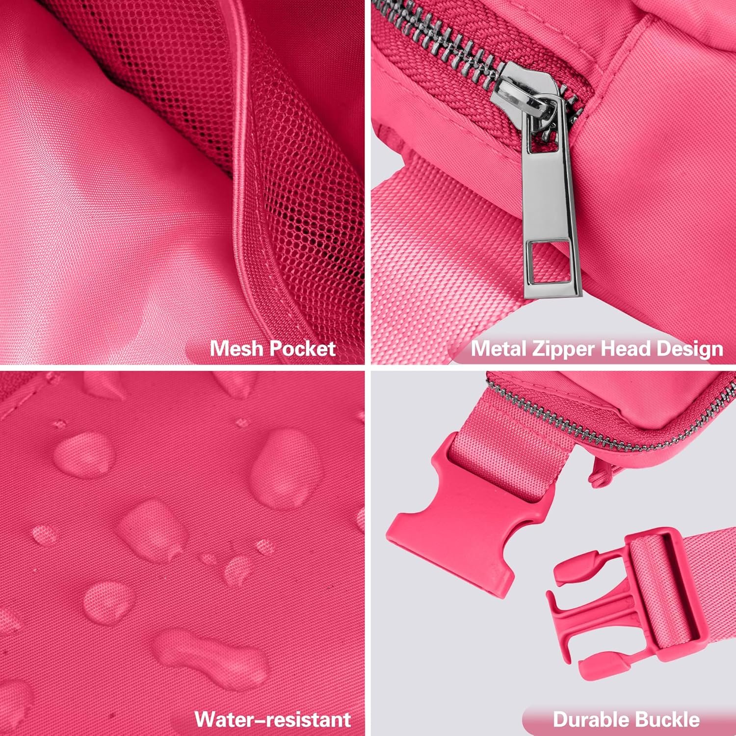 Private Label Mini Fanny Pack for Women & Men with Custom Logo, Valentines Day Gifts for Girls Teens Kids Daughter Sister, Trendy Crossbody Belt Bags Pink Glow Manufacturer