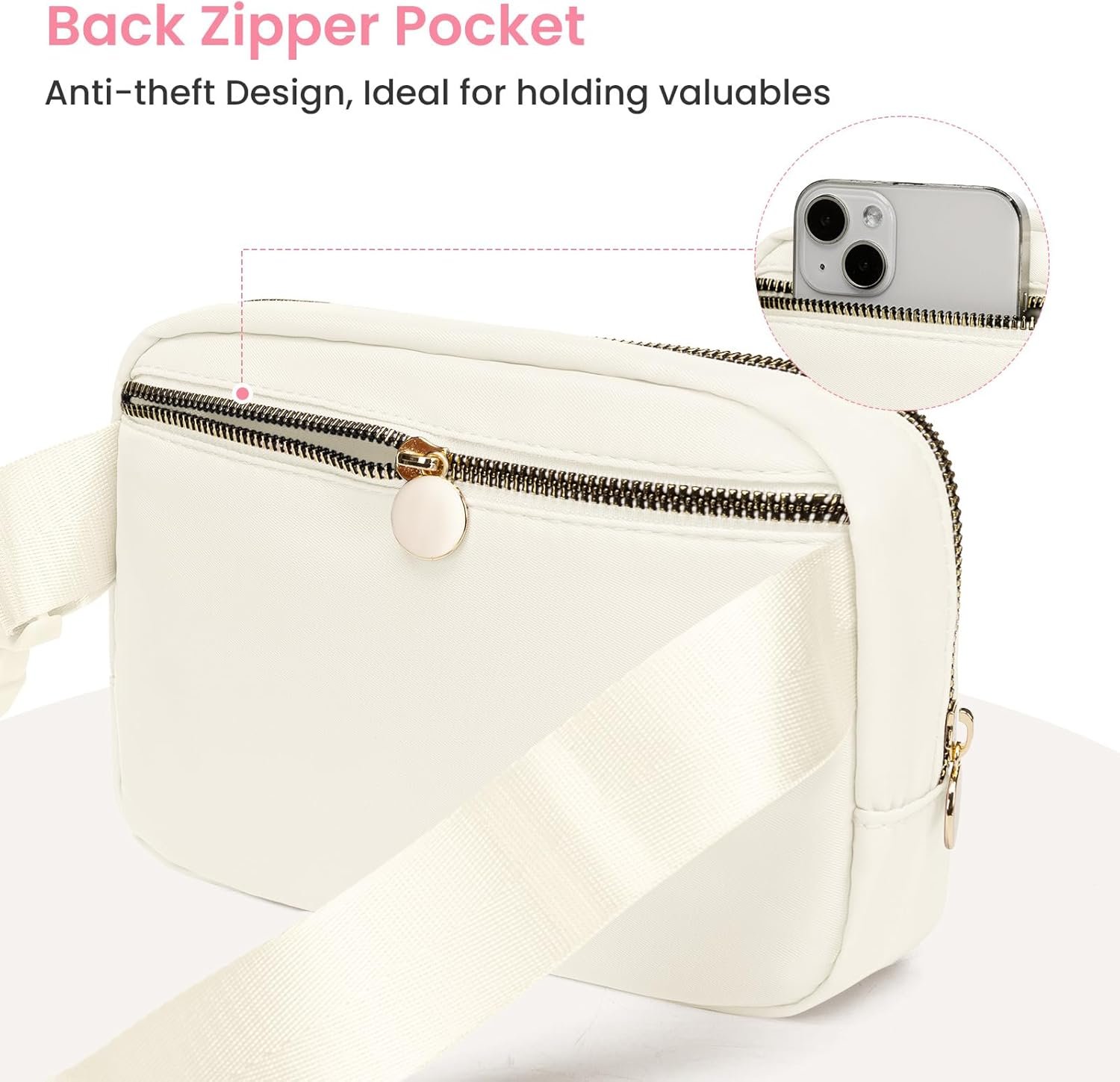 Private Label Personalized Initial Letter Fanny Pack for Women Girls Trendy Travel Crossbody Belt Bags Mini Fashion Waist Packs with Adjustable Strap and Custom Logo Gifts for Her from Factory (Beige J)