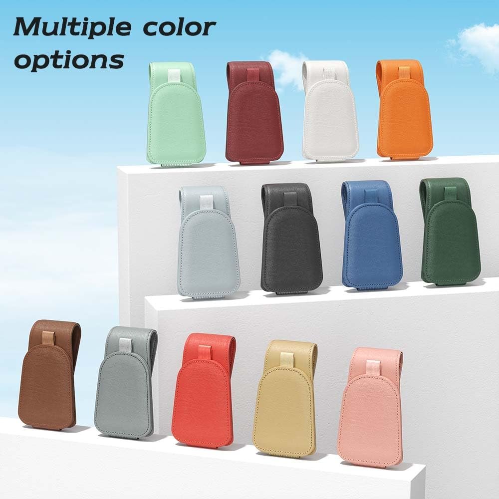 Private Label Suede Cloth Magnetic Sunglass Holder for Car Visor Manufacturer Organizer Car Accessories 2 Packs Black Custom Logo