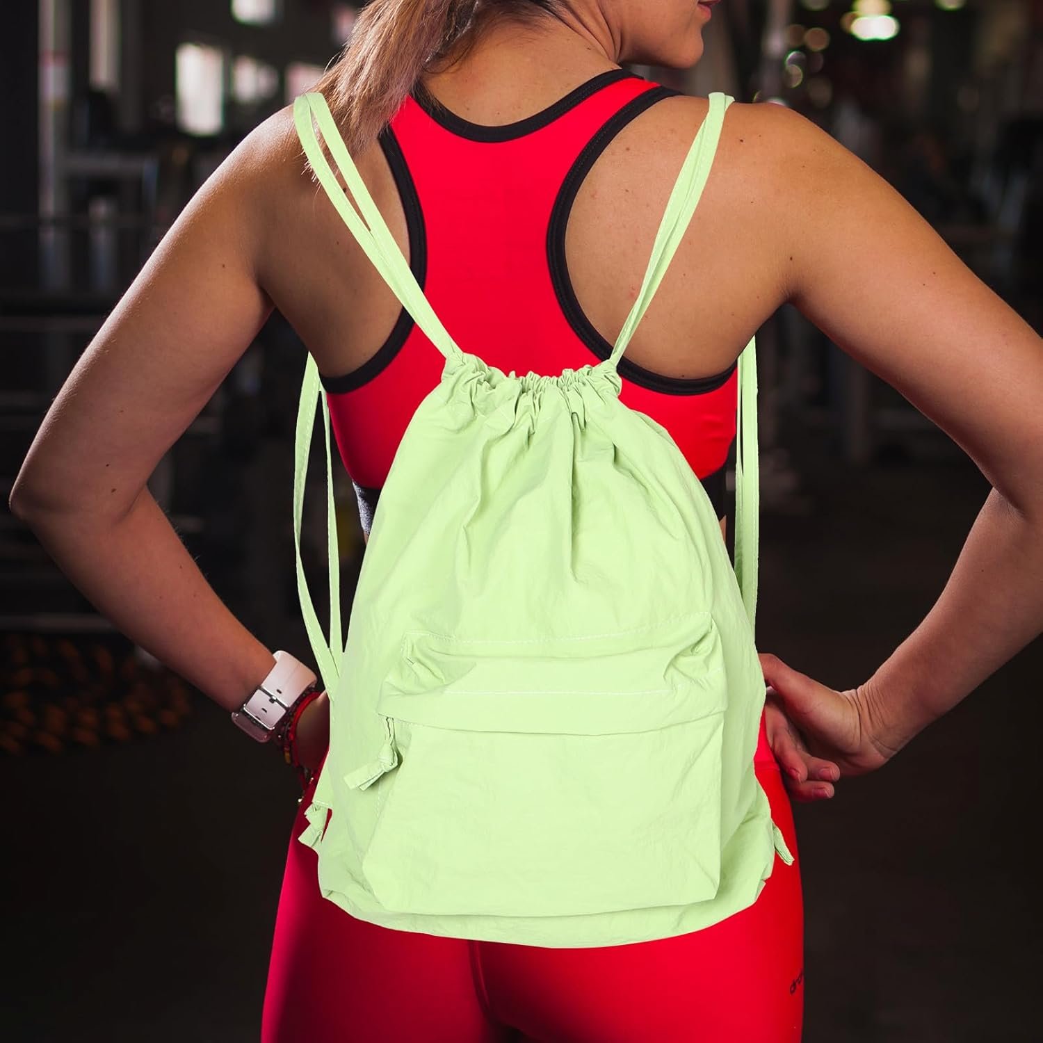 Custom Logo Drawstring Backpack Large Capacity Sports Gym Bag Nylon Breathable Casual Daypack Private Label for Men Women Travel School Manufacturer