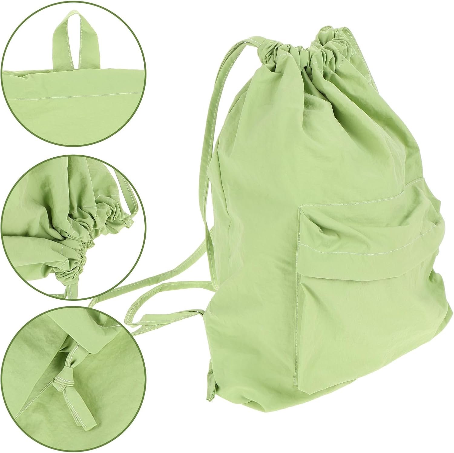 Custom Logo Drawstring Backpack Large Capacity Sports Gym Bag Nylon Breathable Casual Daypack Private Label for Men Women Travel School Manufacturer